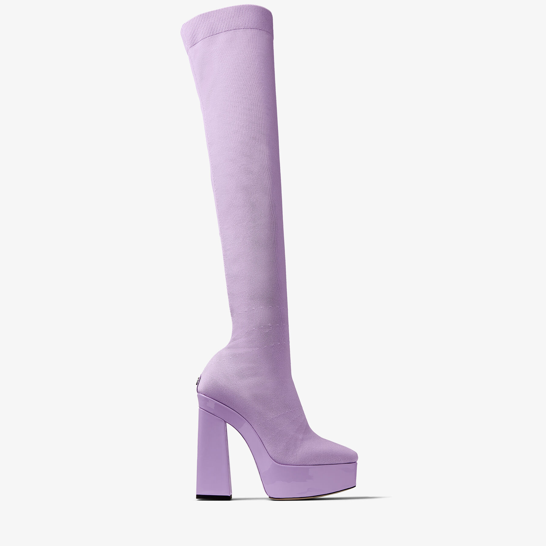 GIOME OTK 140 | Wisteria Knitted Sock and Patent Over-The-Knee Boots | Winter 2022 collection | JIMMY CHOO Jimmy Choo Over The Knee Boots