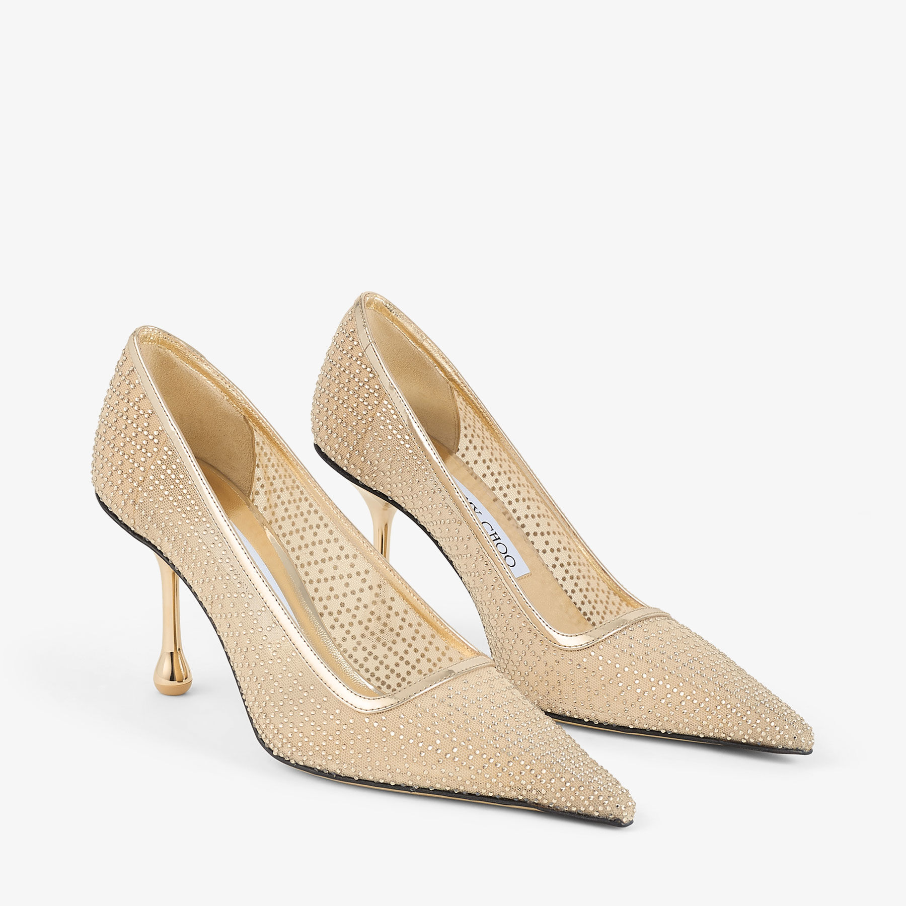 Ixia 80 | Gold Illusion Crystal Mesh and Liquid Metal Leather