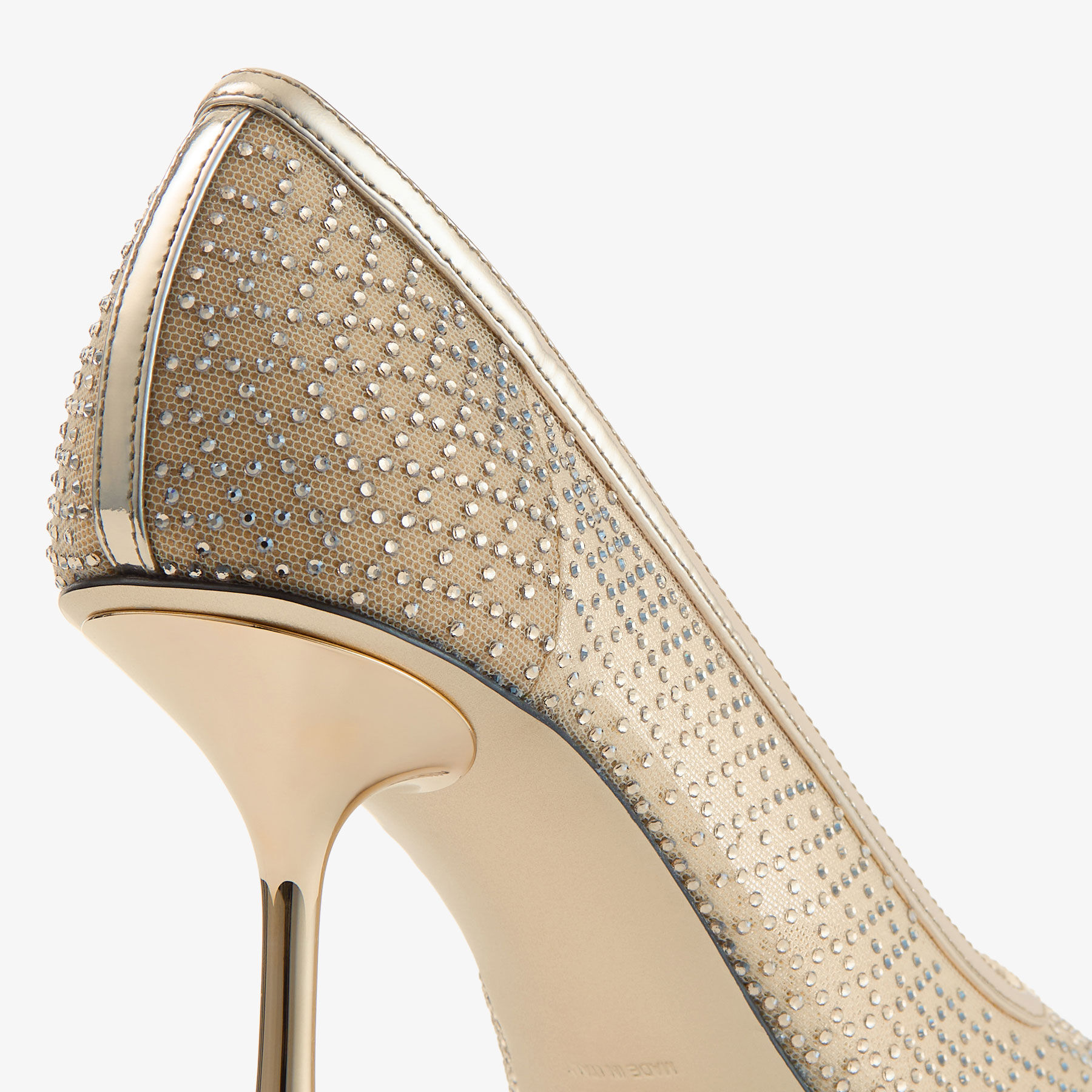 Ixia 80 | Gold Illusion Crystal Mesh and Liquid Metal Leather