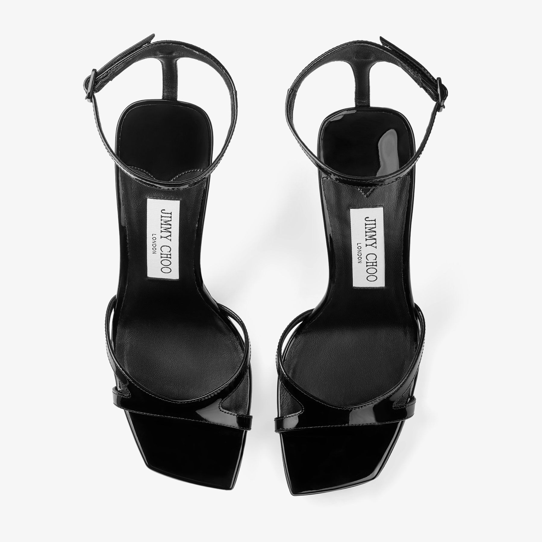 IXIA SANDAL 95 | Black Patent Leather Sandals | New