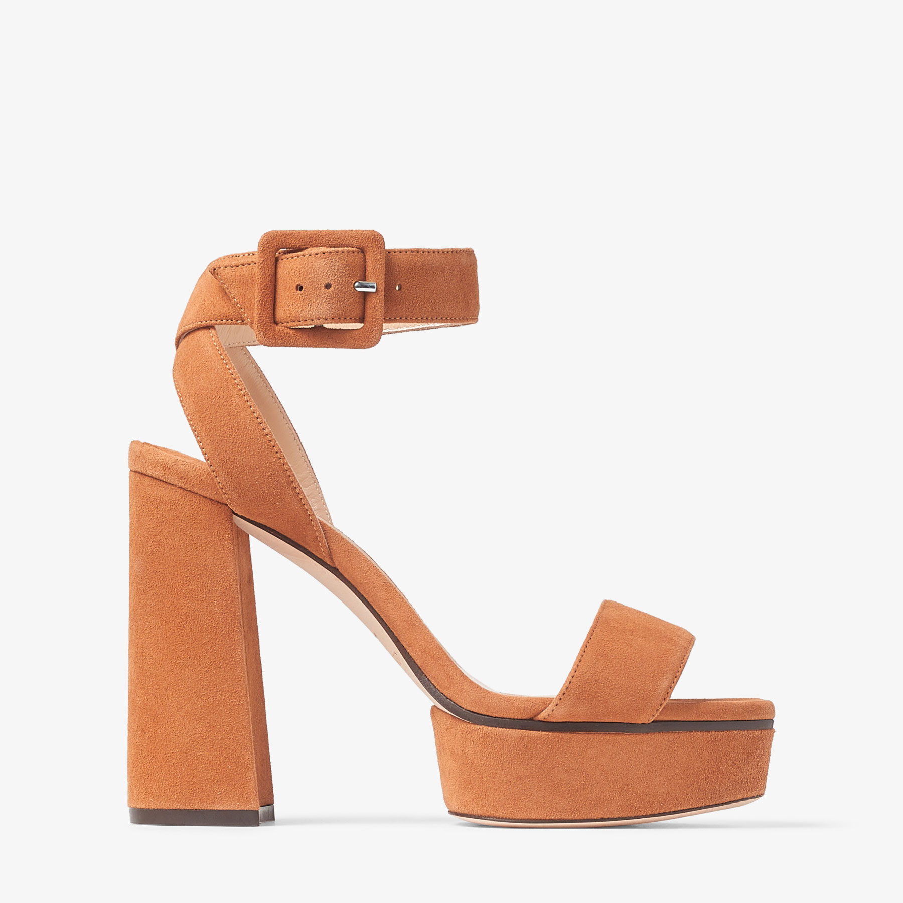 Camel Suede Platform Sandals|JAX 115|Spring/Summer 2023