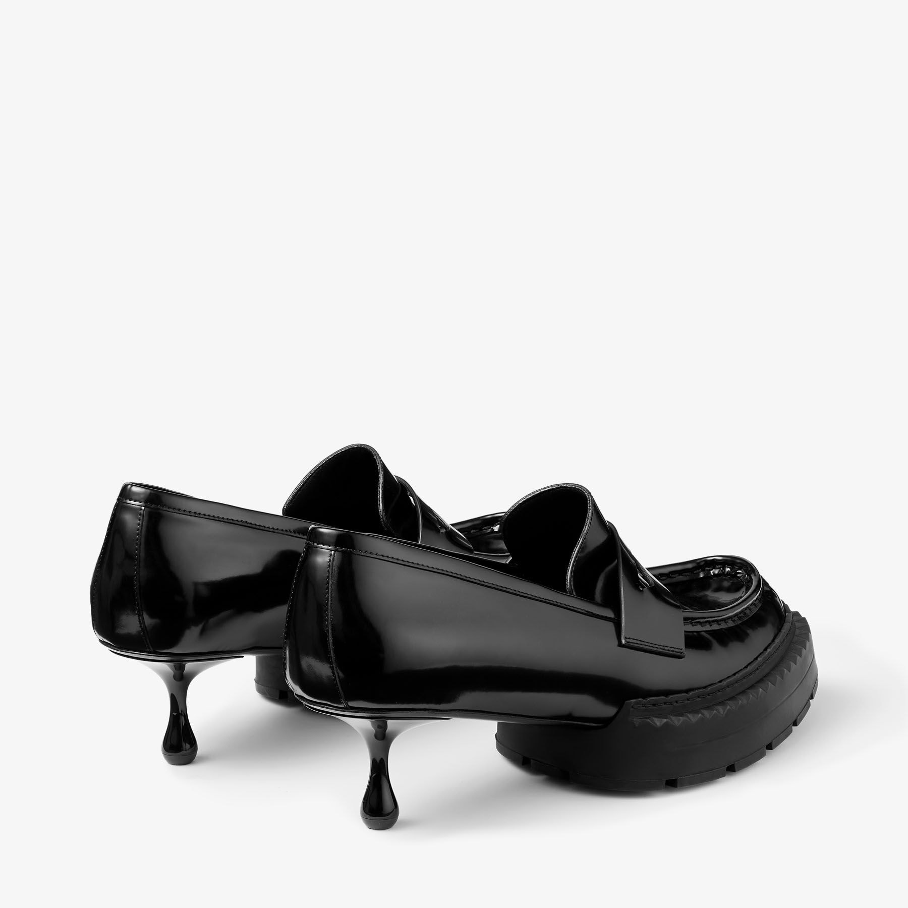 Jimmy Choo noir kei ninomiya Maxi Loafer | Black Polished Calf