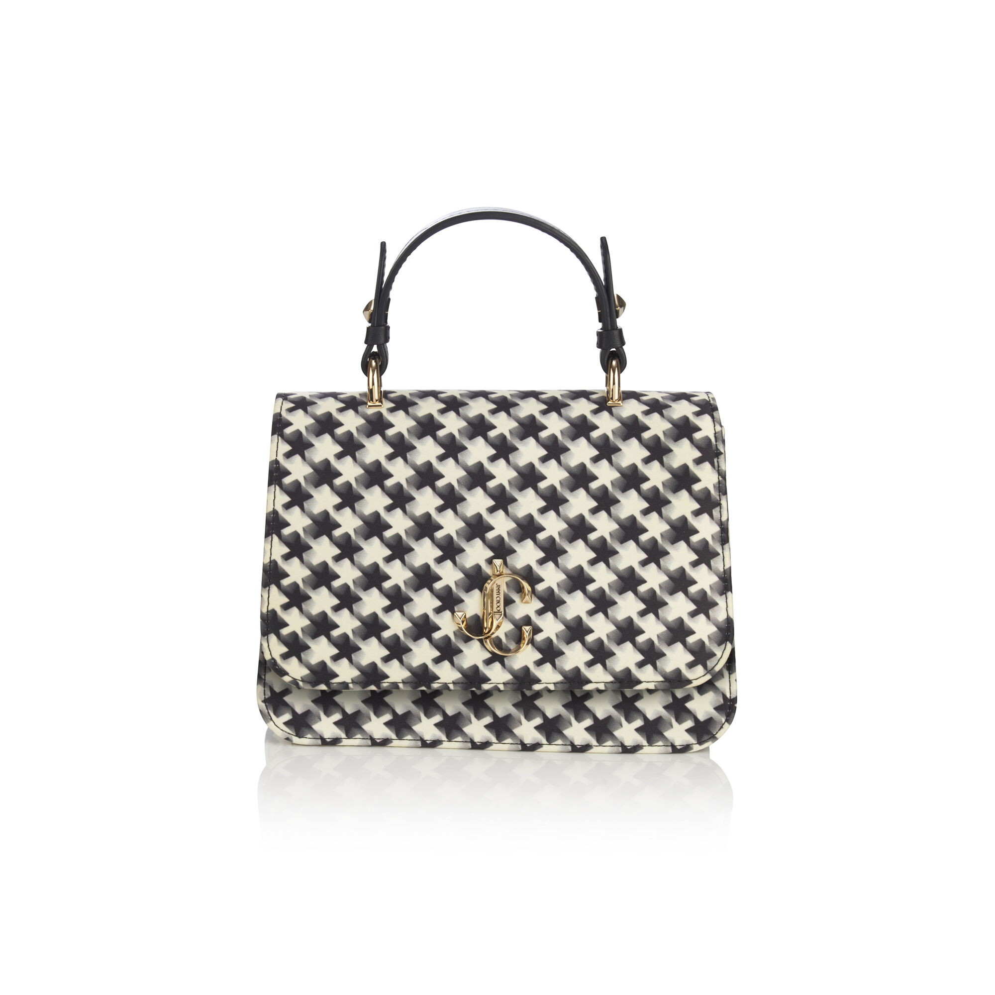 お得セット Handle/S Top JC | Bag Handle Top Satin Houndstooth Black バッグ