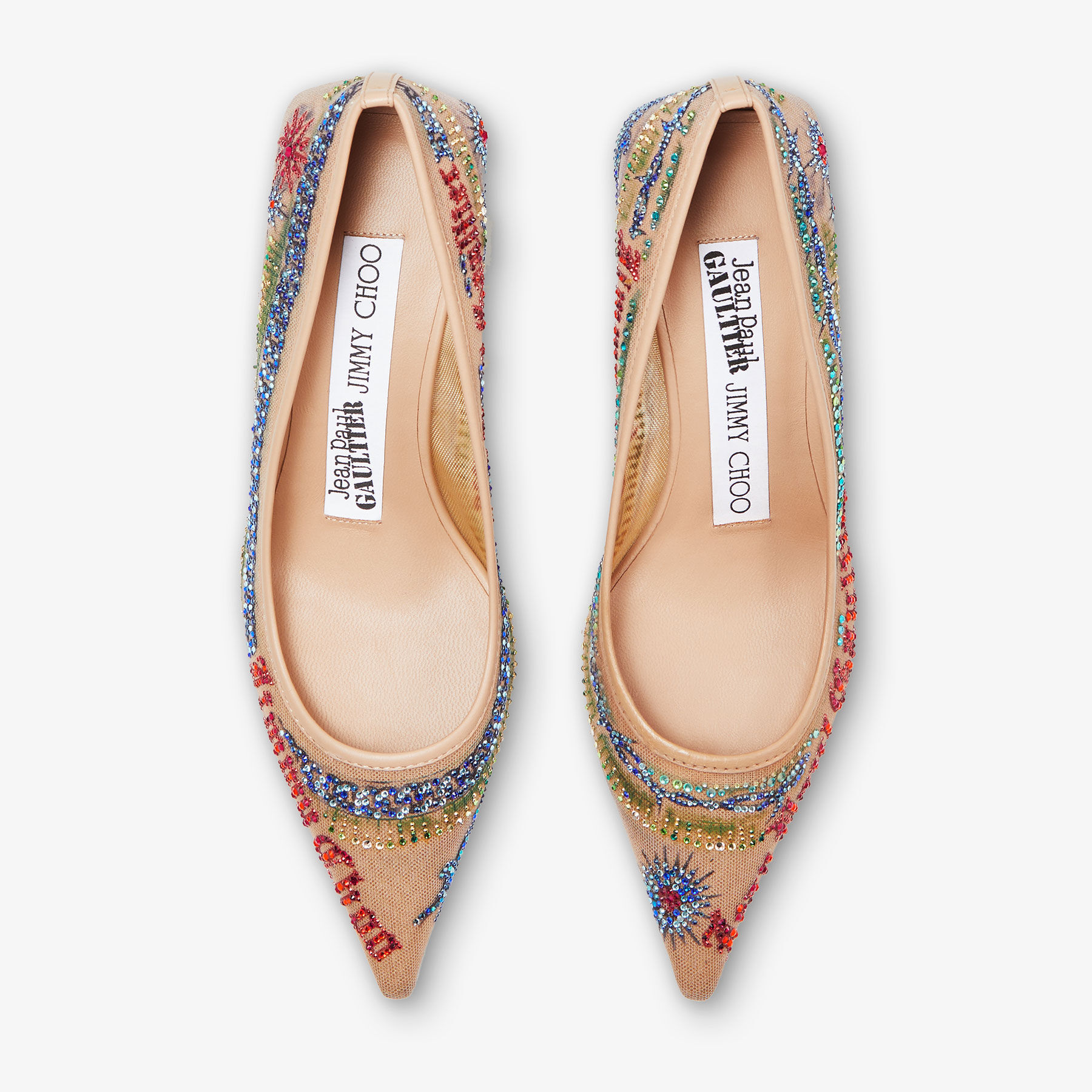 JIMMY CHOO / JEAN PAUL GAULTIER PUMP | Beige Tattoo Print JIMMY CHOO / JEAN PAUL GAULTIER PUMP | Beige Tattoo Print