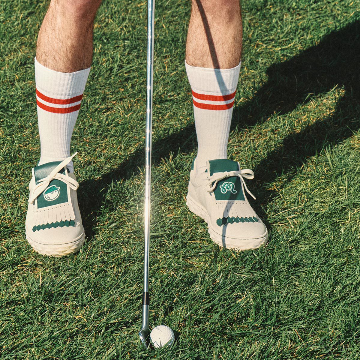 【MALBON GOLF】 JIMMY CHOO/MALBON MULE/M Jimmy Choo/ Malbon 2.0 Diamond M |Latte Leather and Malbon