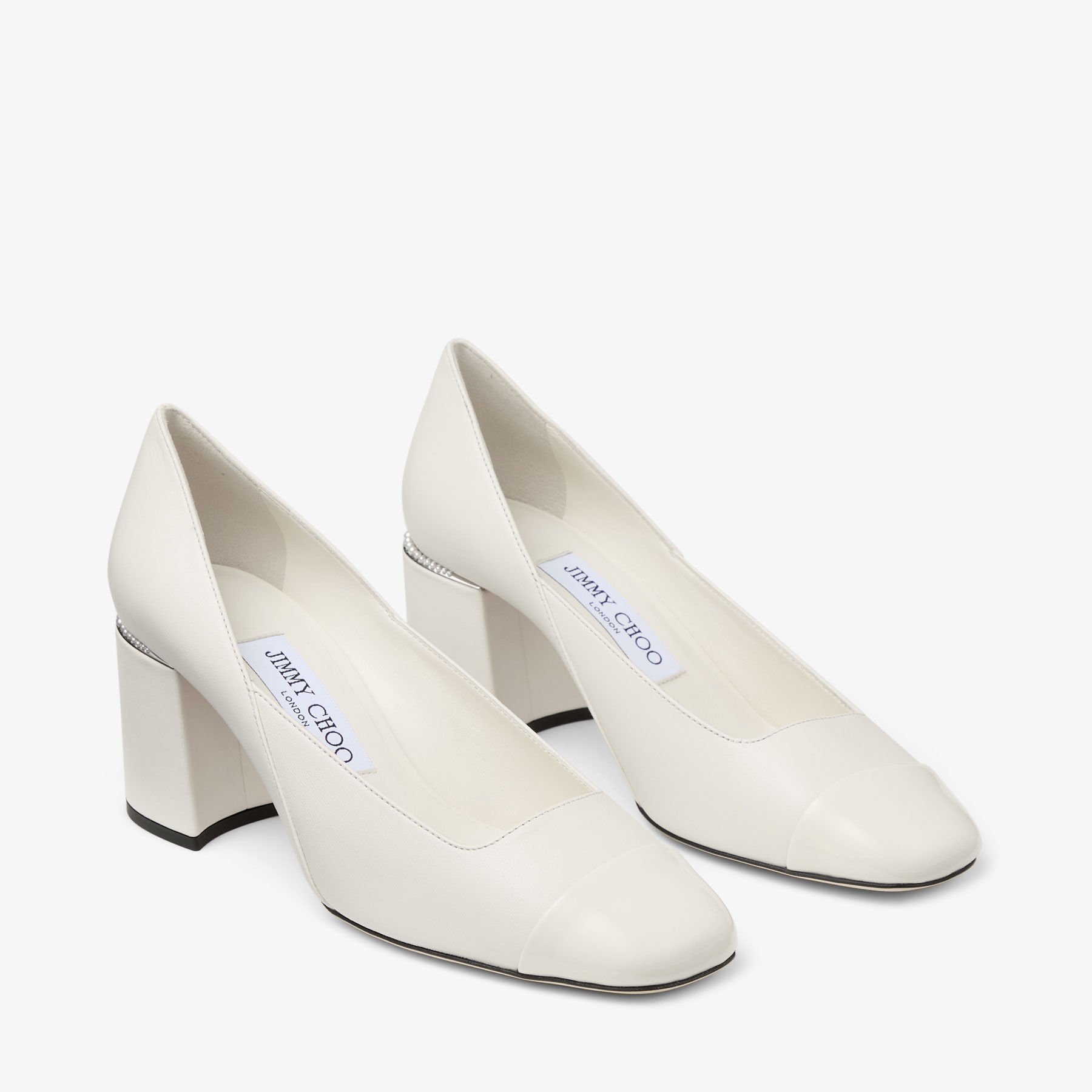 JIMMY CHOO　SARESA 65 NAP　LATTE34 Jenson 65 | Latte Patent Nappa Leather Pumps | JIMMY CHOO