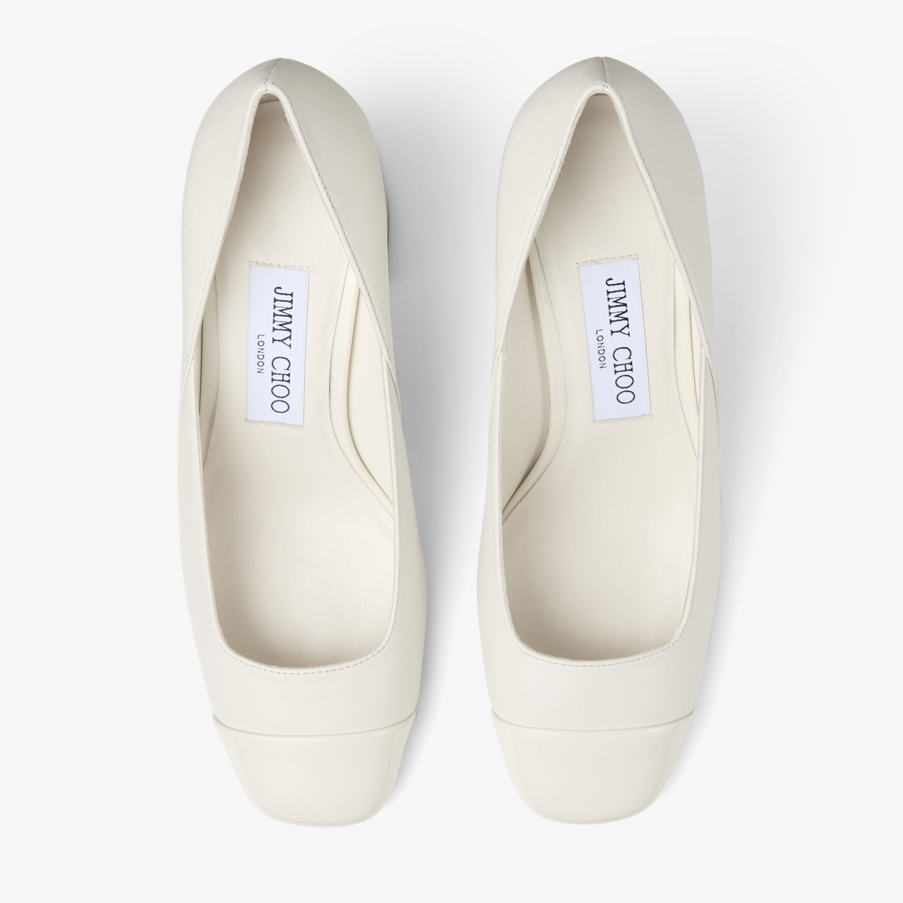 Jenson 65 | Latte Patent Nappa Leather Pumps | JIMMY CHOO