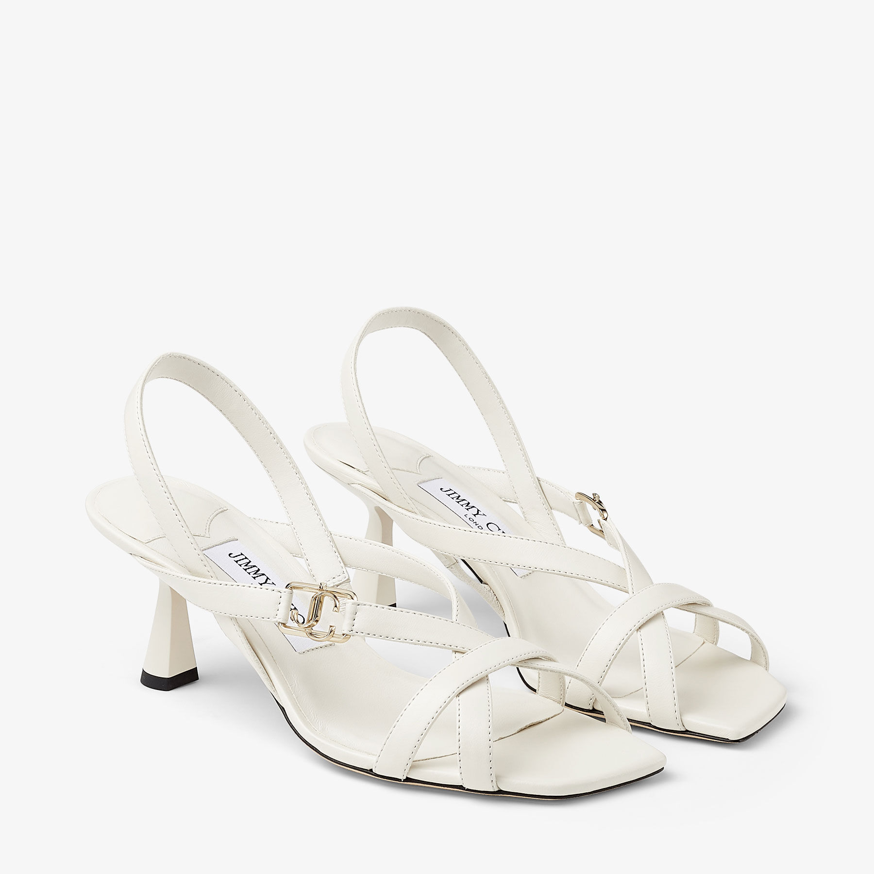 Jess 65 | Latte Nappa Leather Sandals | New Collection | JIMMY CHOO AU