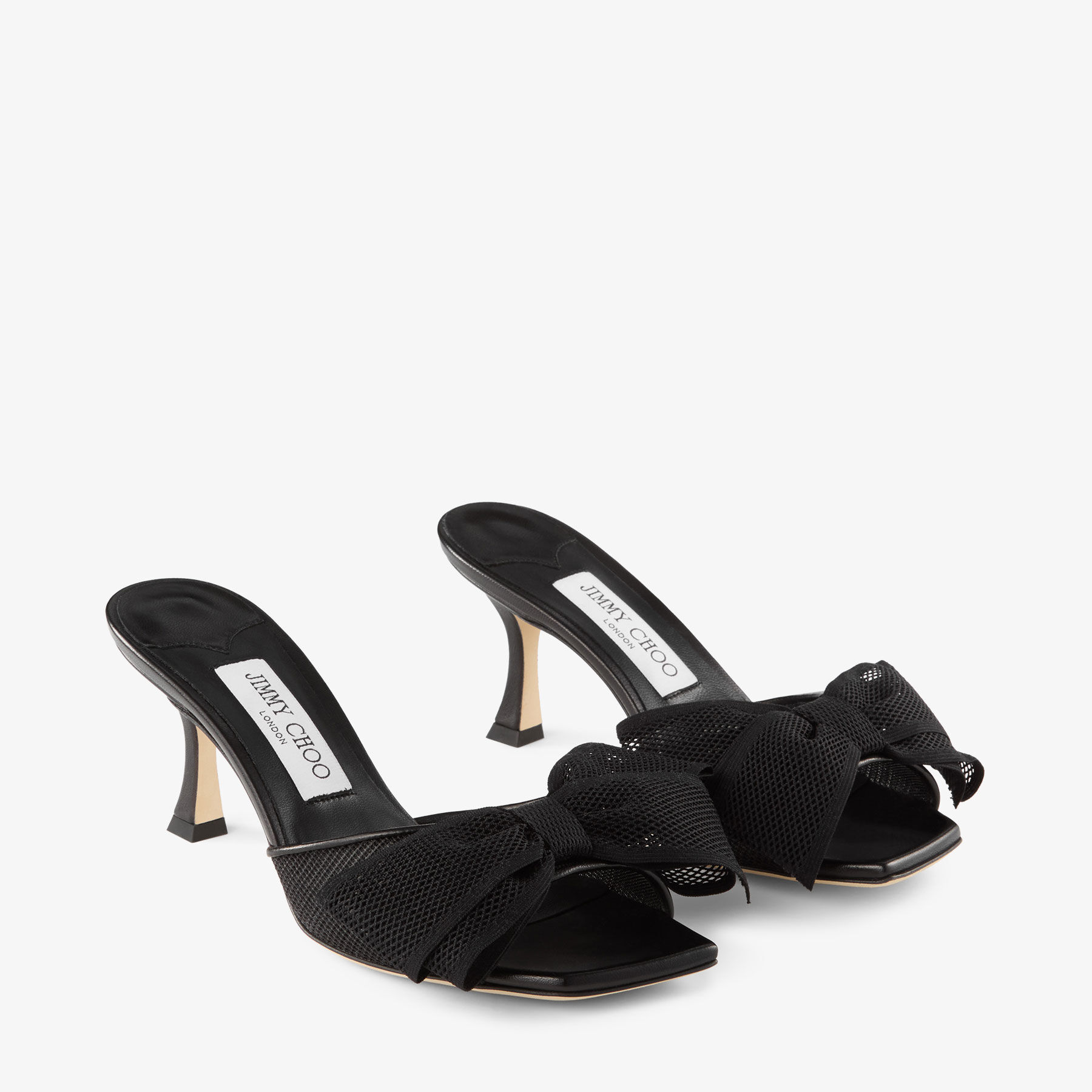 【大人気 おしゃれ】サンダルズ ジュディ 70 Jodi 70 | Black Mesh Sandals | JIMMY CHOO