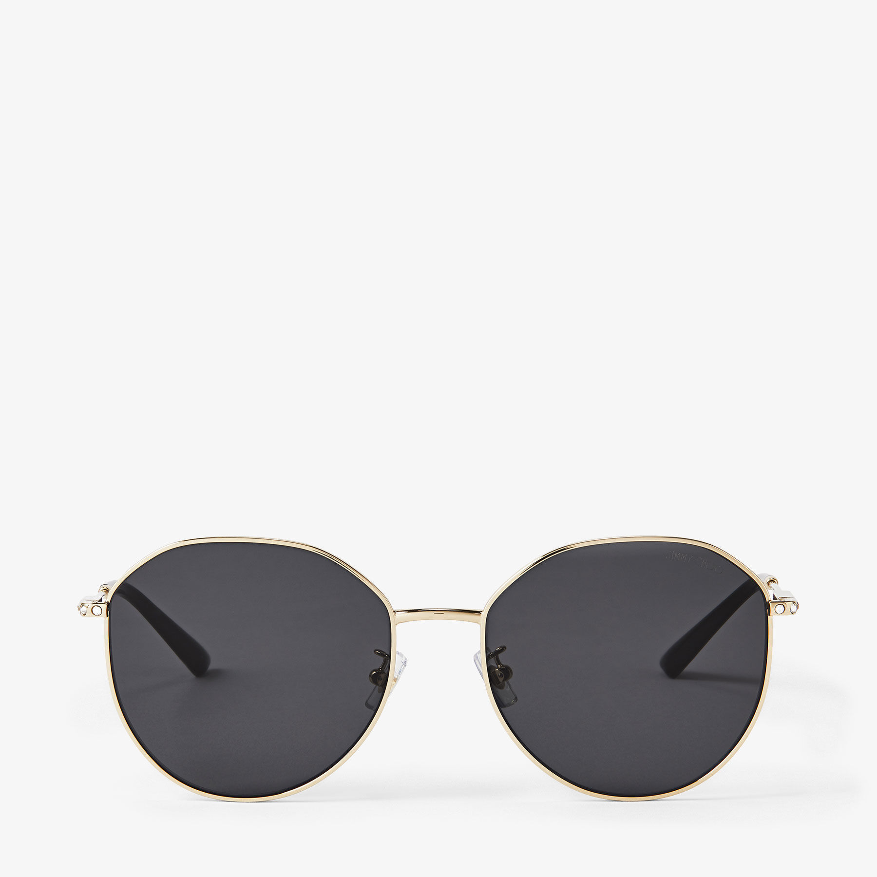 【JIMMY CHOO】Kamryn サングラス Kamryn | Pale Gold Pantos Frame Sunglasses with Crystals