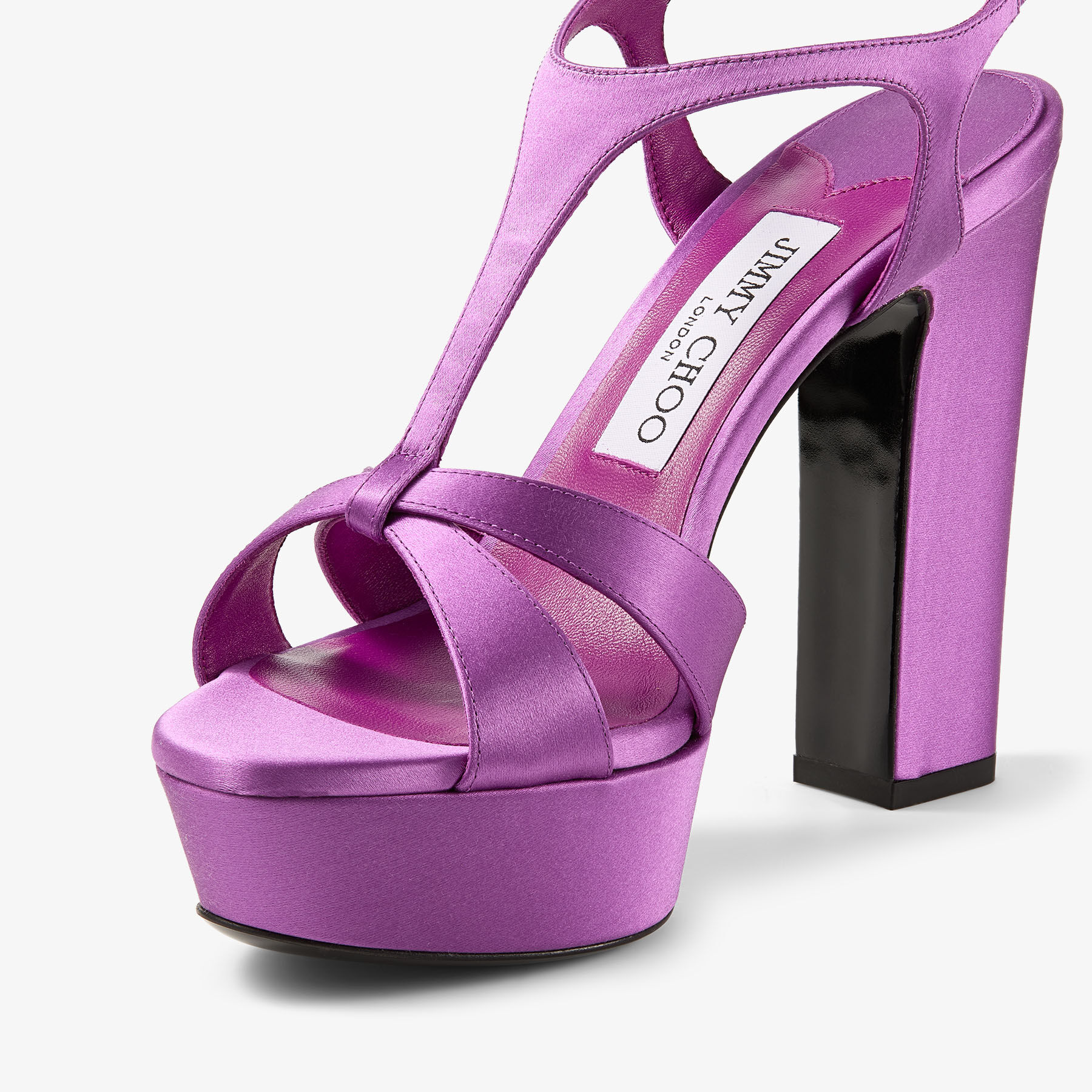 Kesia 120 | Violet Orchid Satin Sandals | JIMMY CHOO