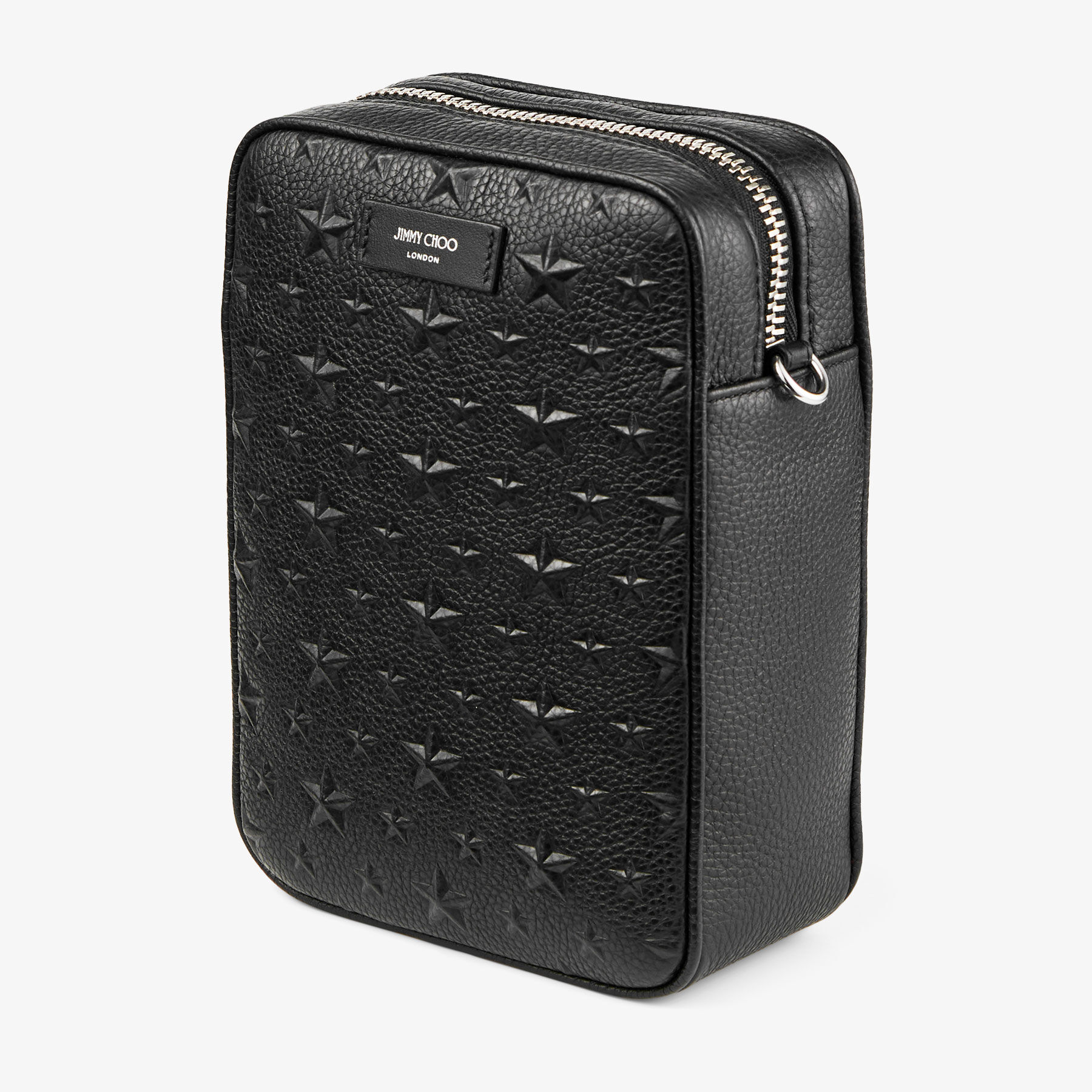 Kimi Camera | Black Leather Camera Bag with Embossed Stars