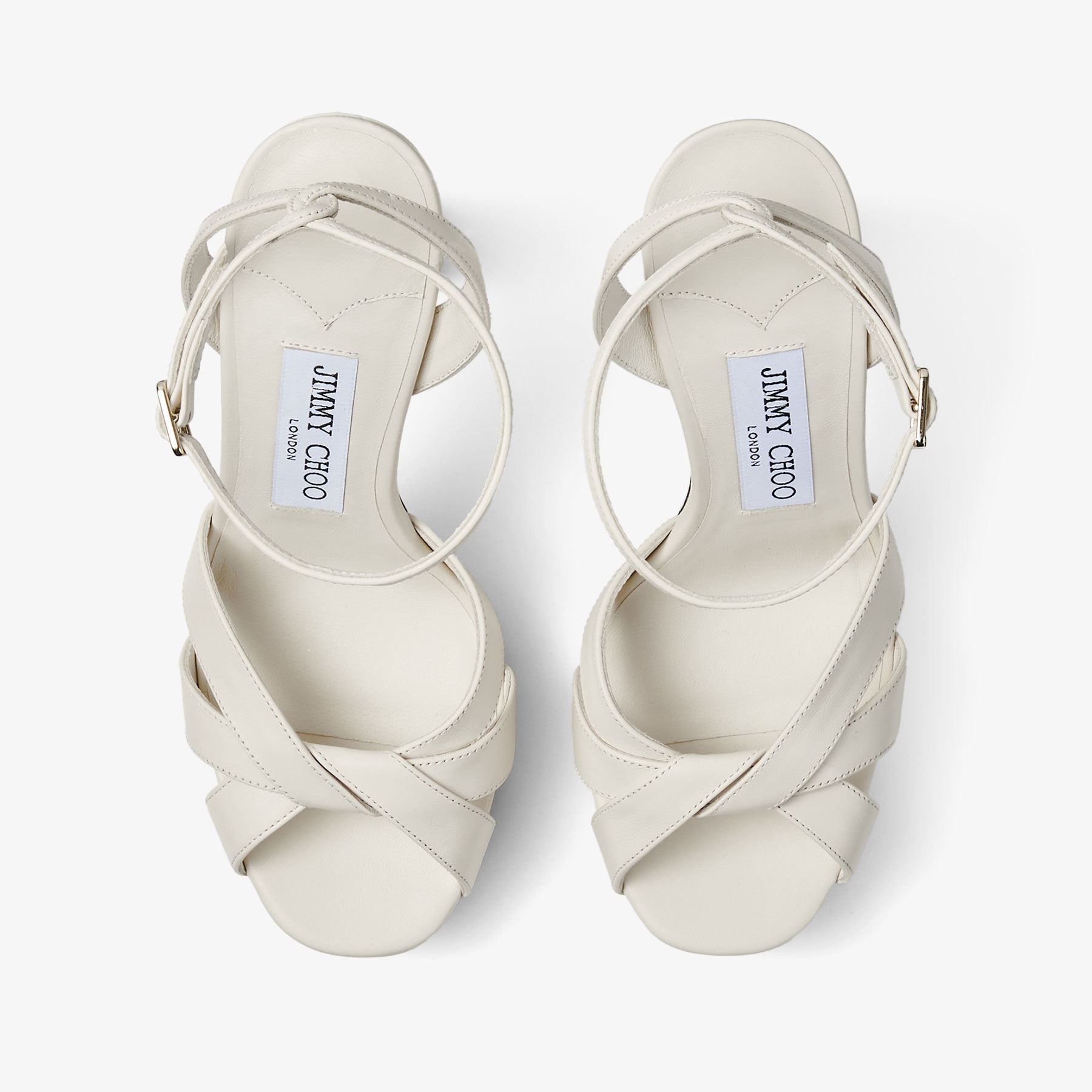 Kove 120 | Latte Nappa Leather Platform Sandals | JIMMY CHOO