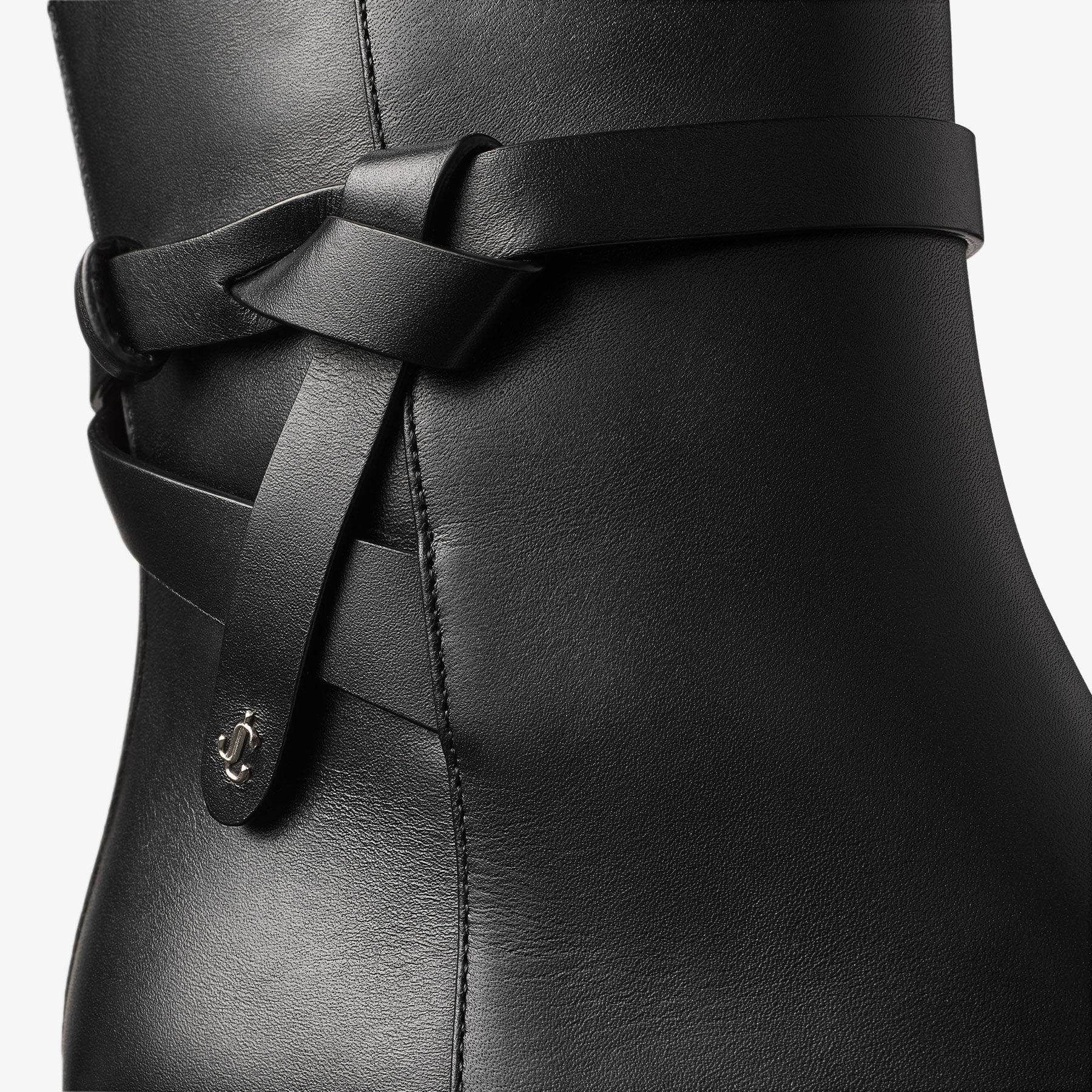 Lawton Ankl Boot 65 | 黑色牛皮革踝靴| JIMMY CHOO