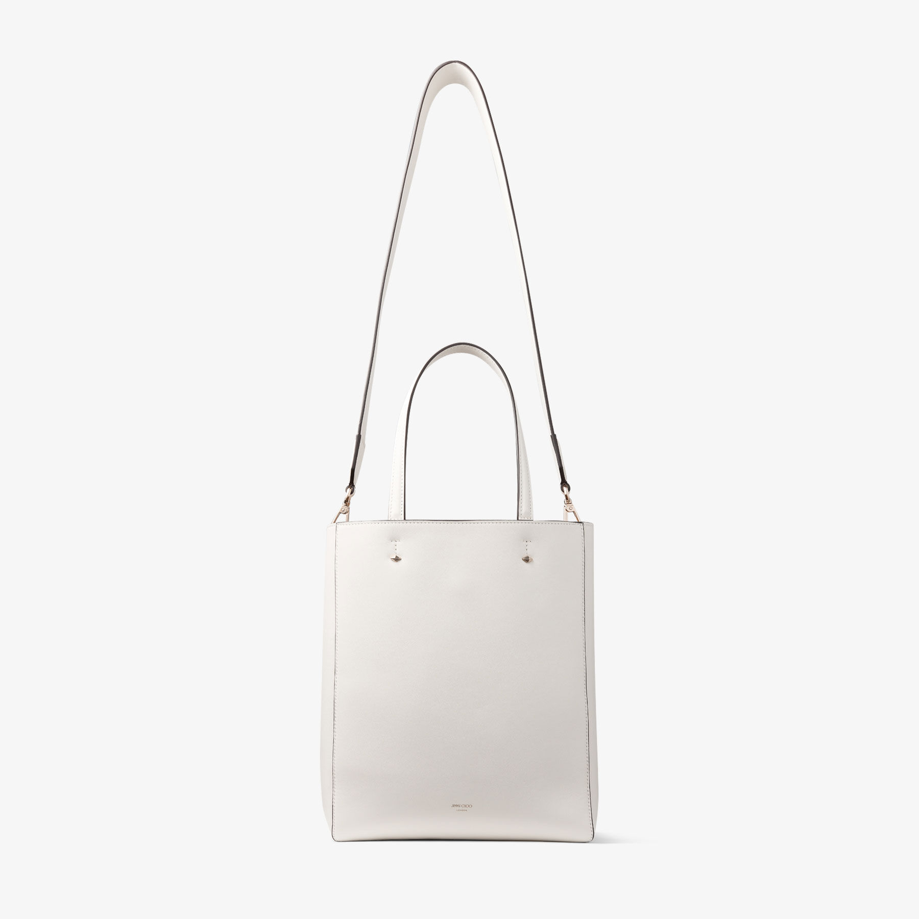 Jimmy Choo Avenue Lenny N/S トートバッグ ラテ Lenny N/S M|Latte Embossed Leather Tote Bag| JIMMY CHOO