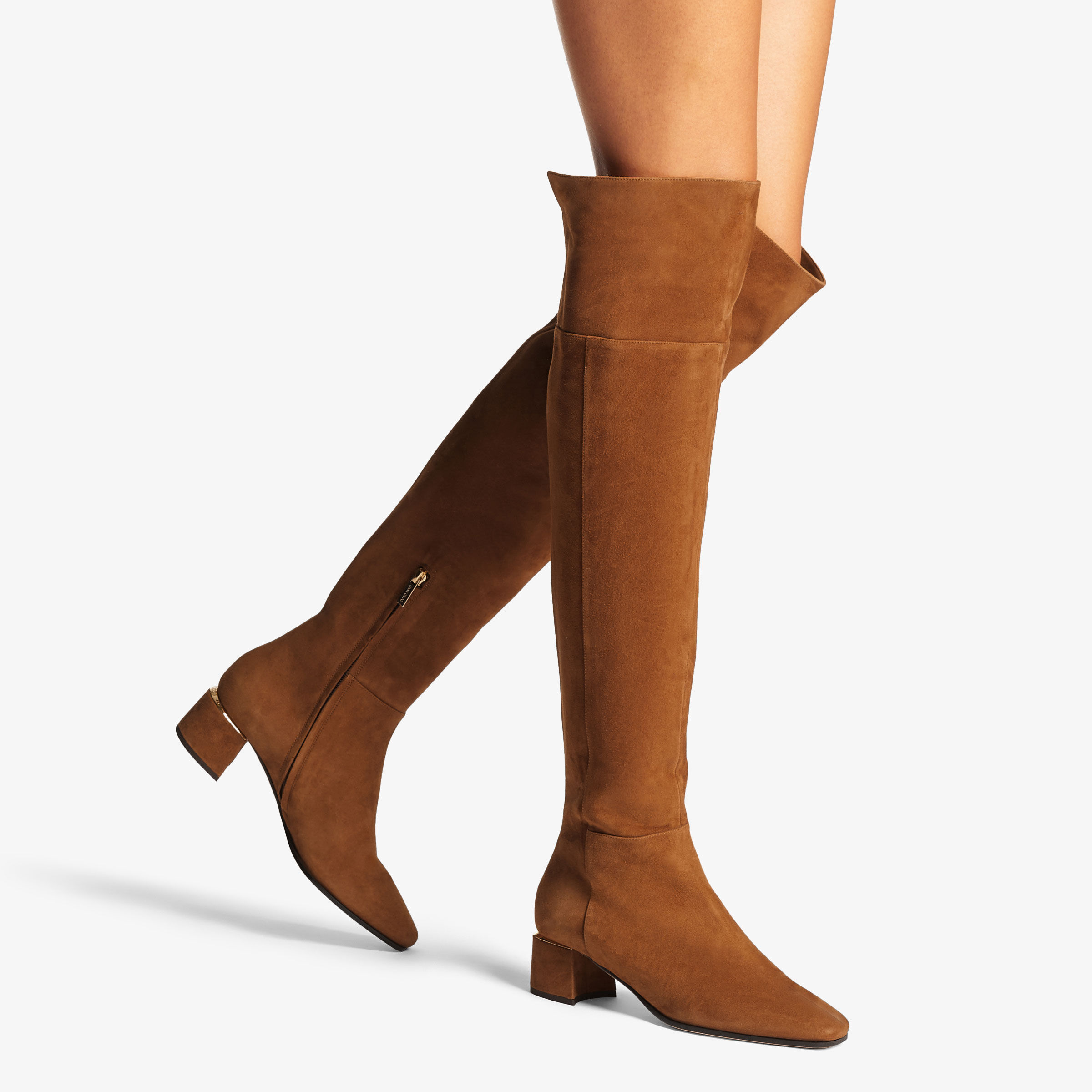 JIMMY CHOO 関税込み Loren 45 suede over-the-knee boots LOREN OTK 45 | Tan Suede Over-The-Knee Boots | Autumn