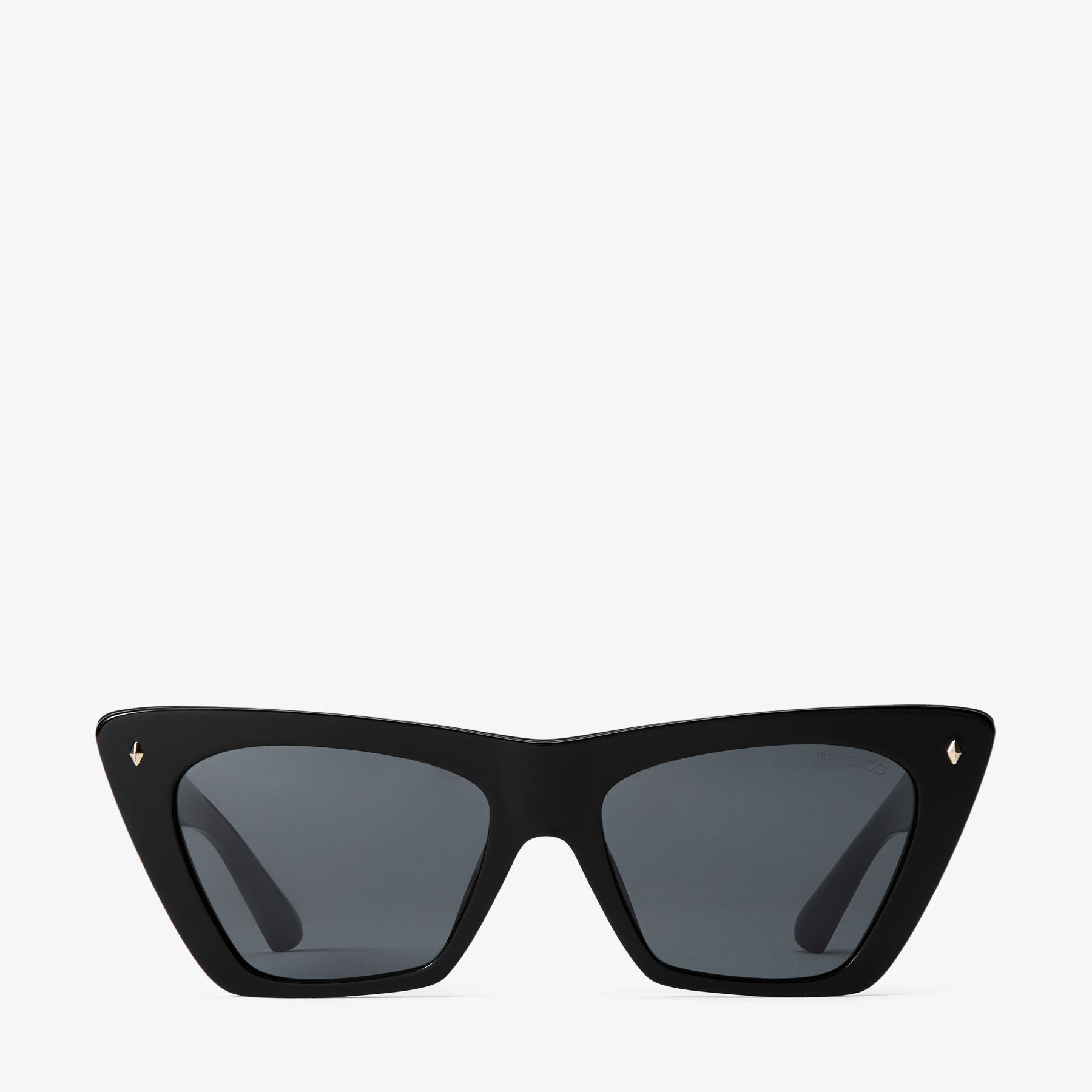 Lou | Black and Grey Acetate Cat-Eye Sunglasses | JIMMY CHOO