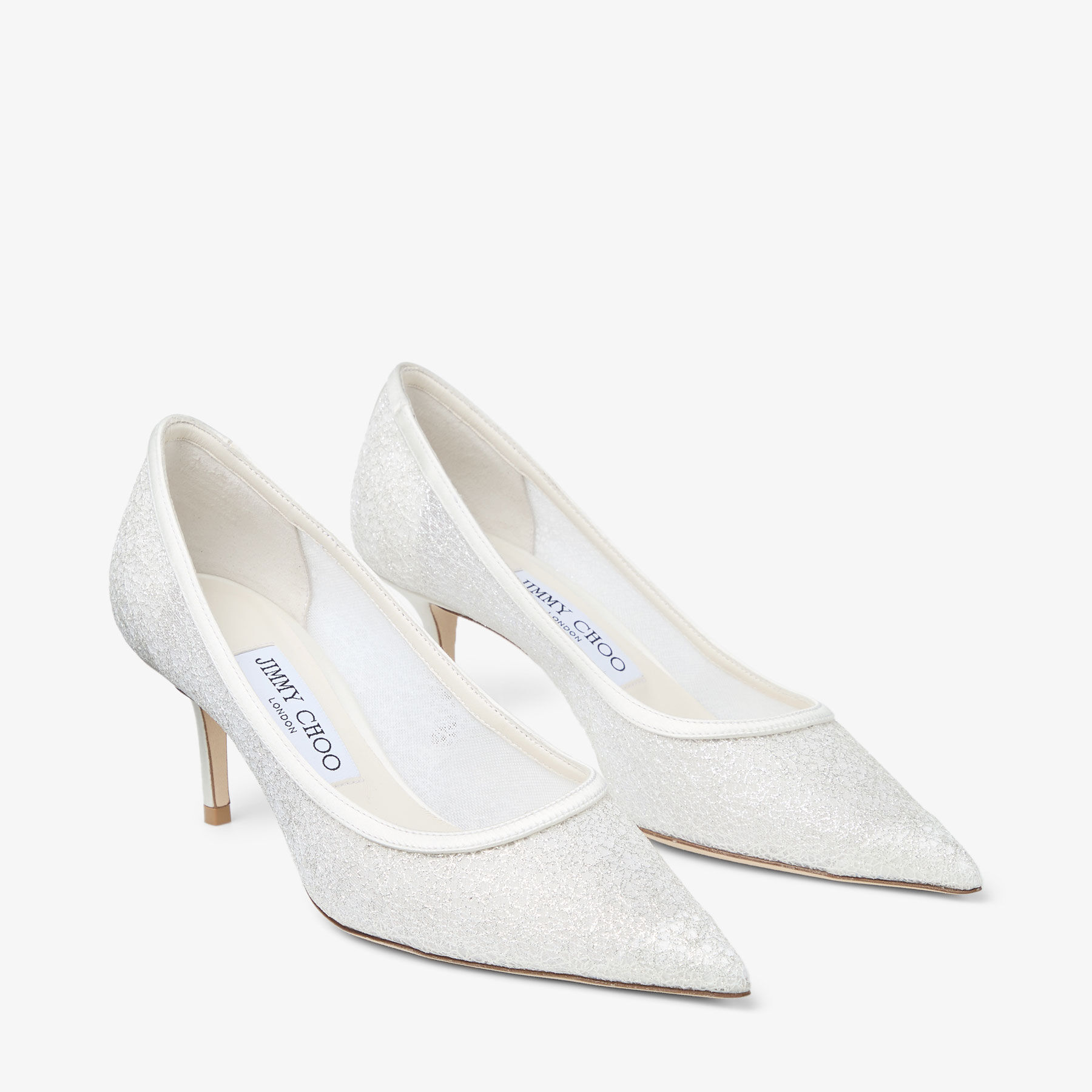 Love 65 | Ivory Candyfloss Glitter Pumps | JIMMY CHOO