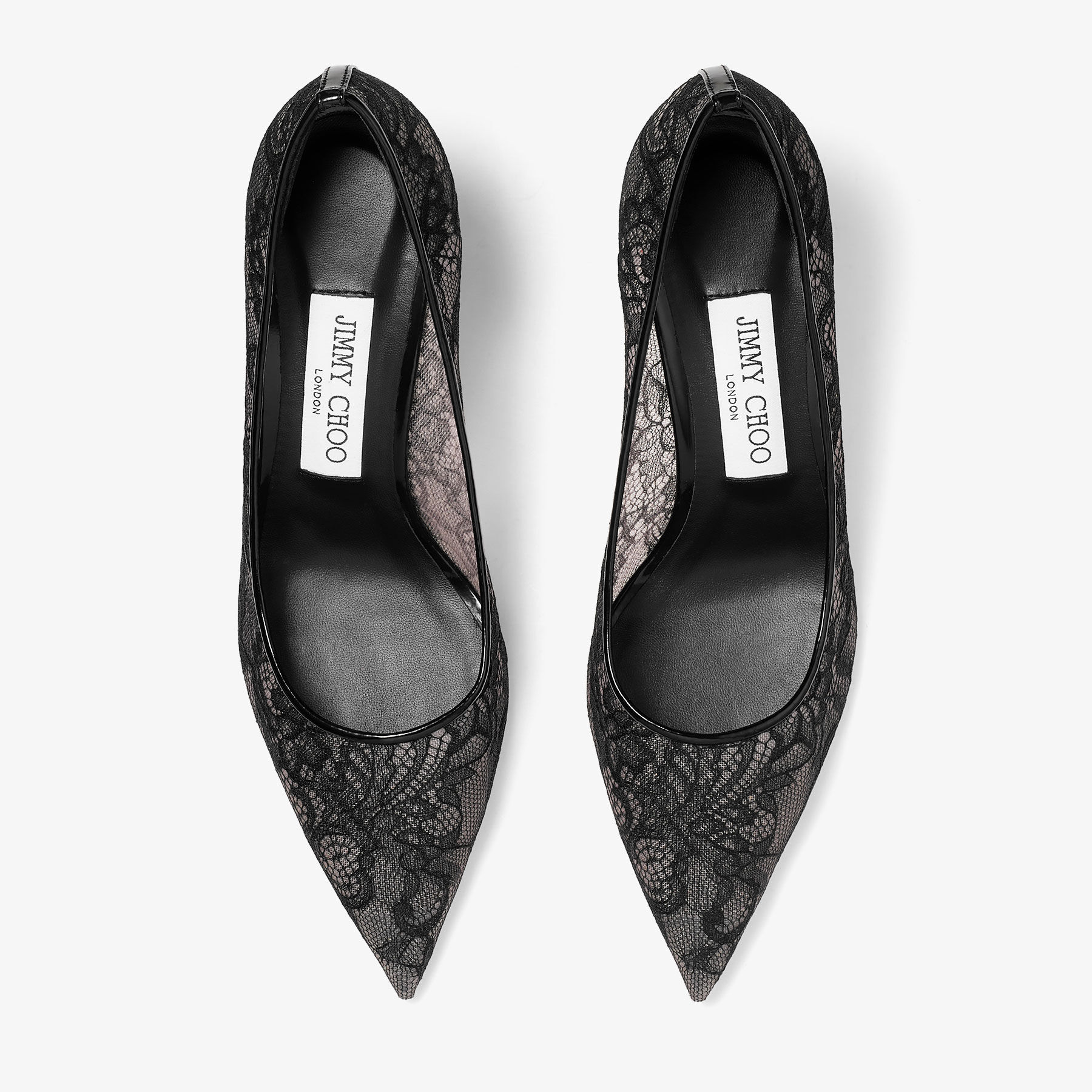 Love 65 | 黑色Jimmy Choo 蕾丝高跟鞋| JIMMY CHOO