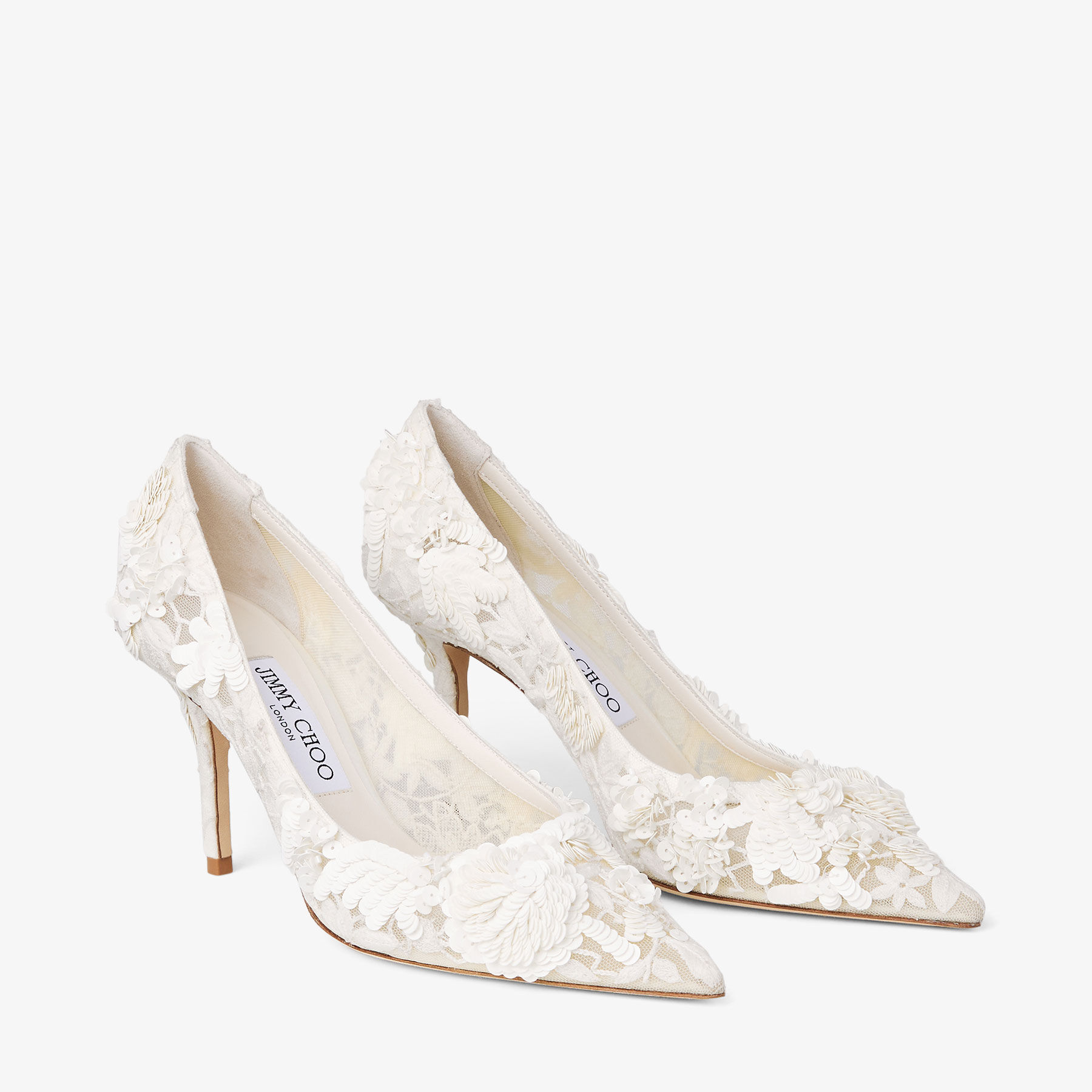 Love 85 | Ivory Mix Bloom Paillette Embroidery Pumps | JIMMY CHOO