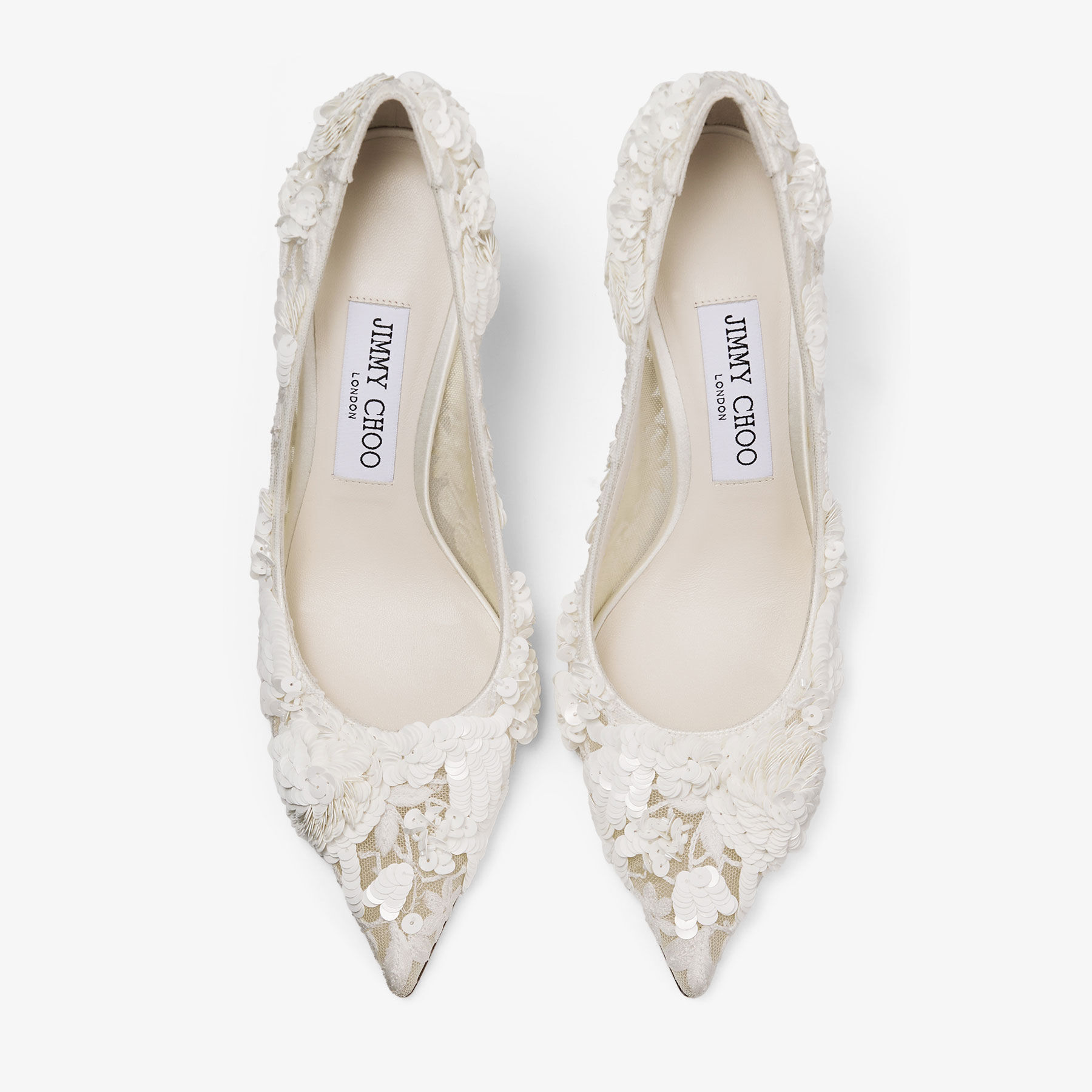 Love 85 | Ivory Mix Bloom Paillette Embroidery Pumps | JIMMY CHOO