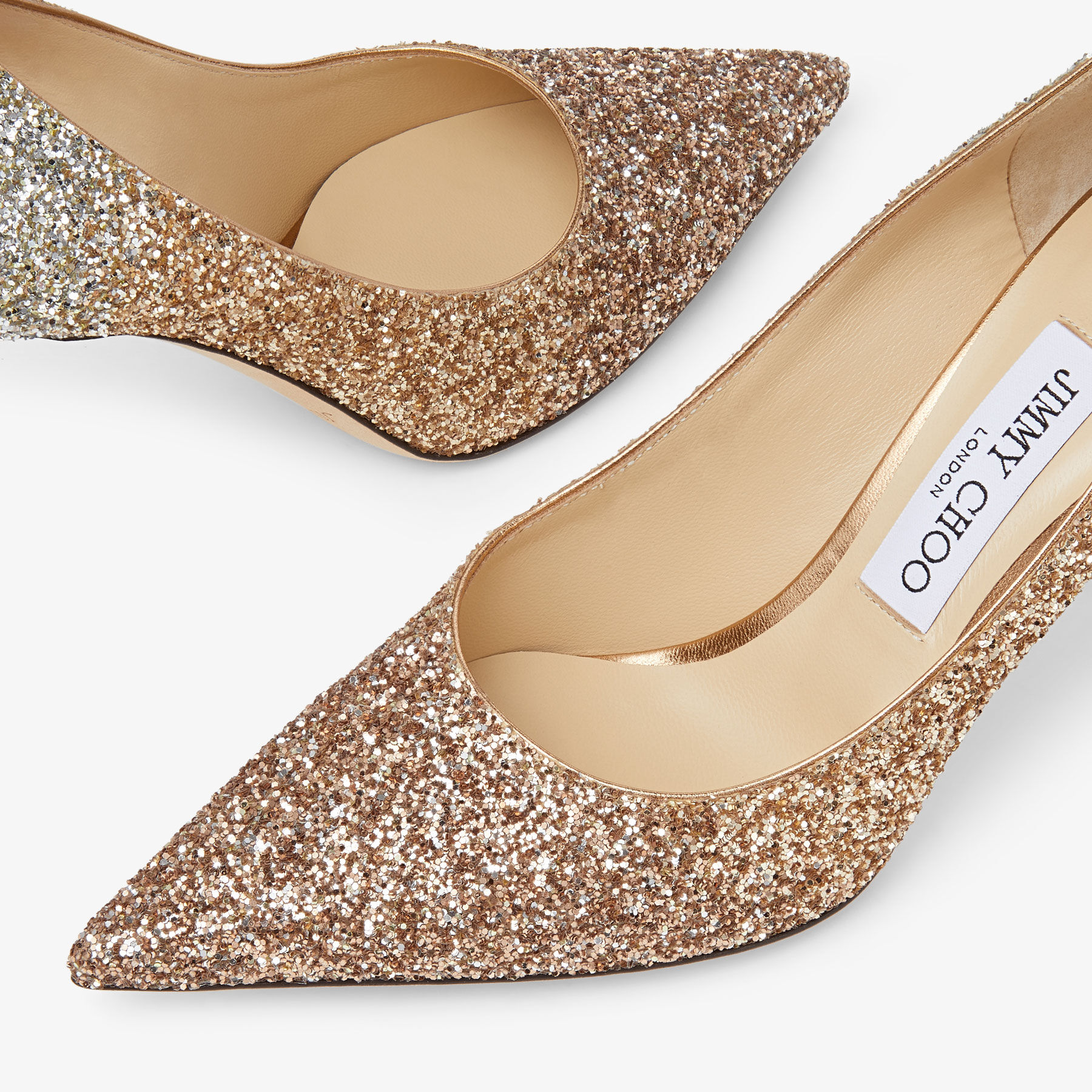 LOVE 85 | Rose Gold Degrade Glitter Fabric Pumps | Diwali