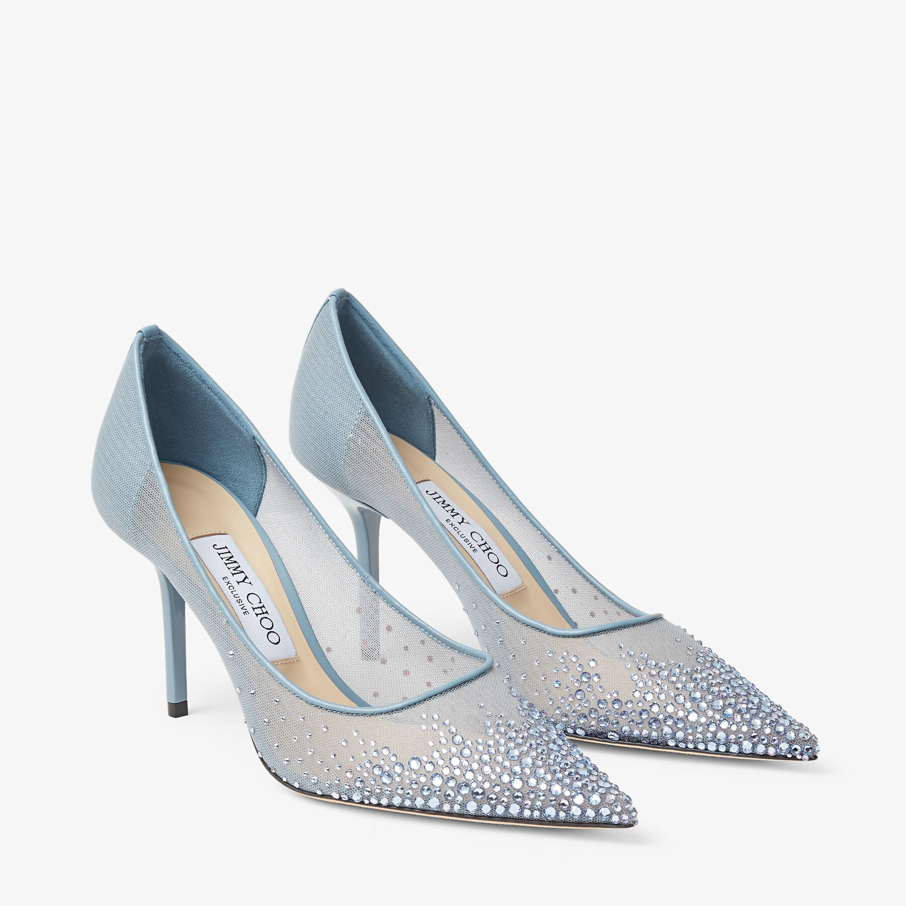 Staz SB 70 | Dusty Blue Leather Pumps | JIMMY CHOO