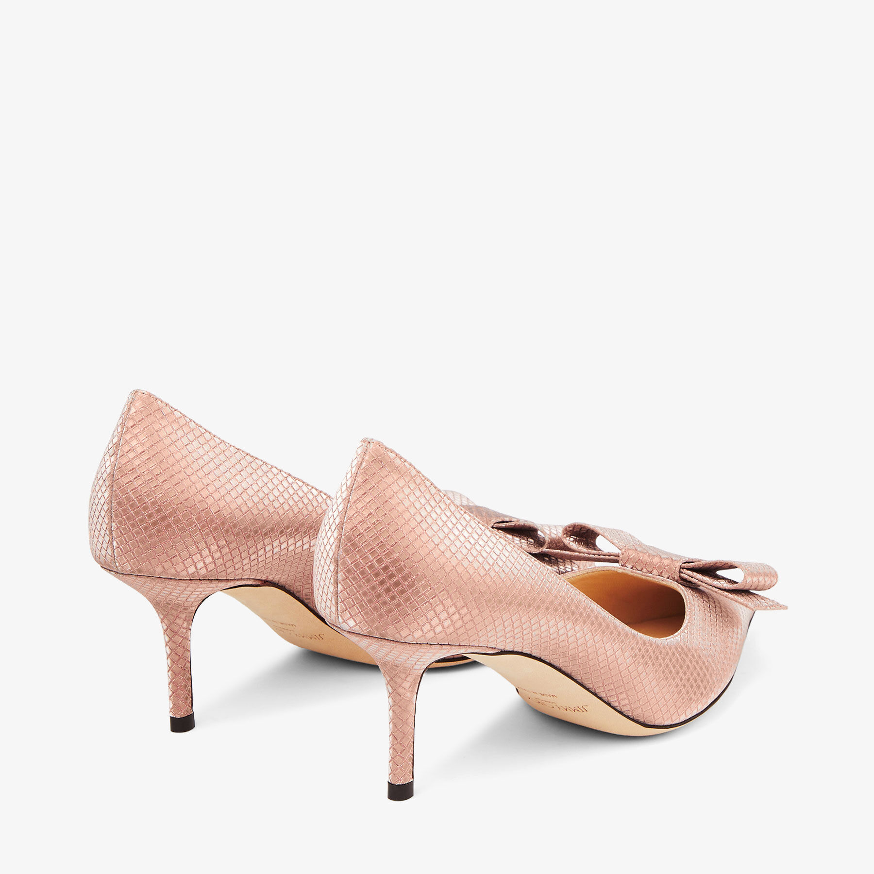 JIMMY CHOO☆ ラブ 85 デグラデーションクリスタル Ballet Pink LOVE 85 | Ballet Pink Mesh Pointed-Toe Pumps with Dégradé