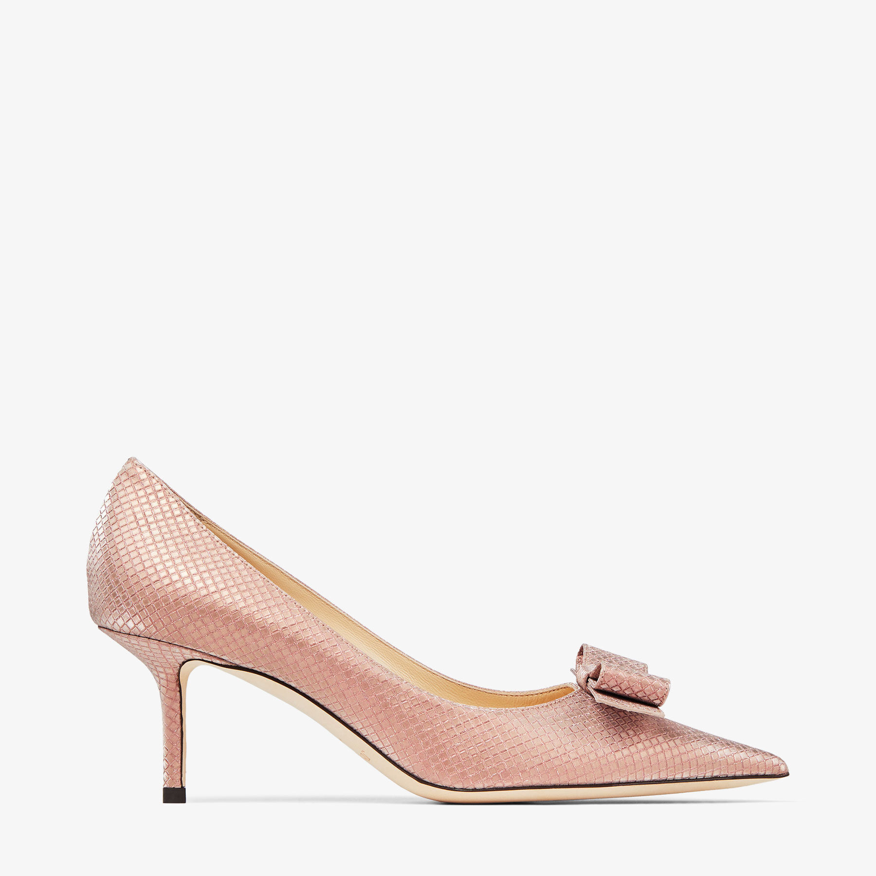 LOVE/BOW 65 | Ballet Pink Diamond Glitter Fabric Pumps with