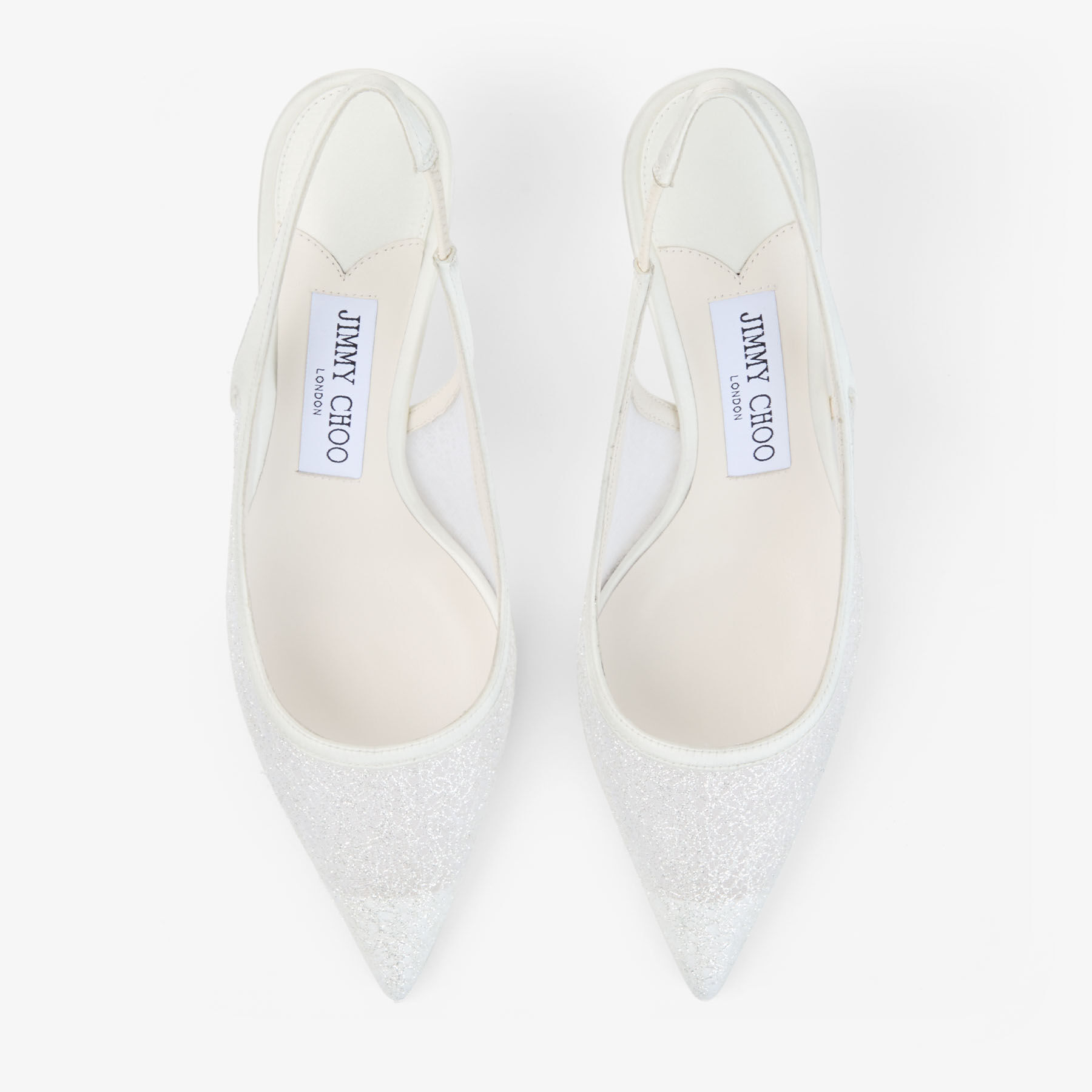 Love Sling Back 65 | Ivory Candyfloss Glitter Slingbacks | JIMMY CHOO