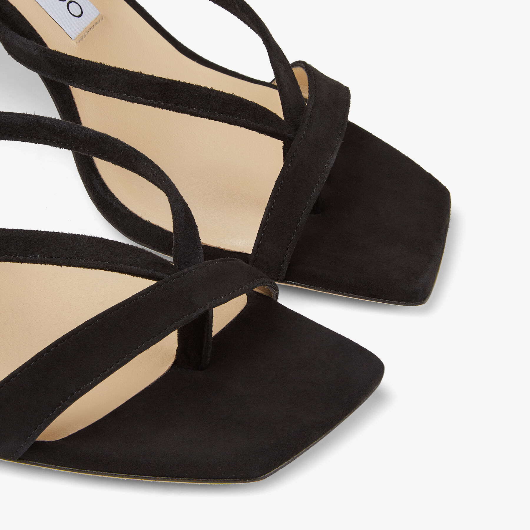 Black Suede Thong Mules | MAELIE 70 | Spring Summer 2021