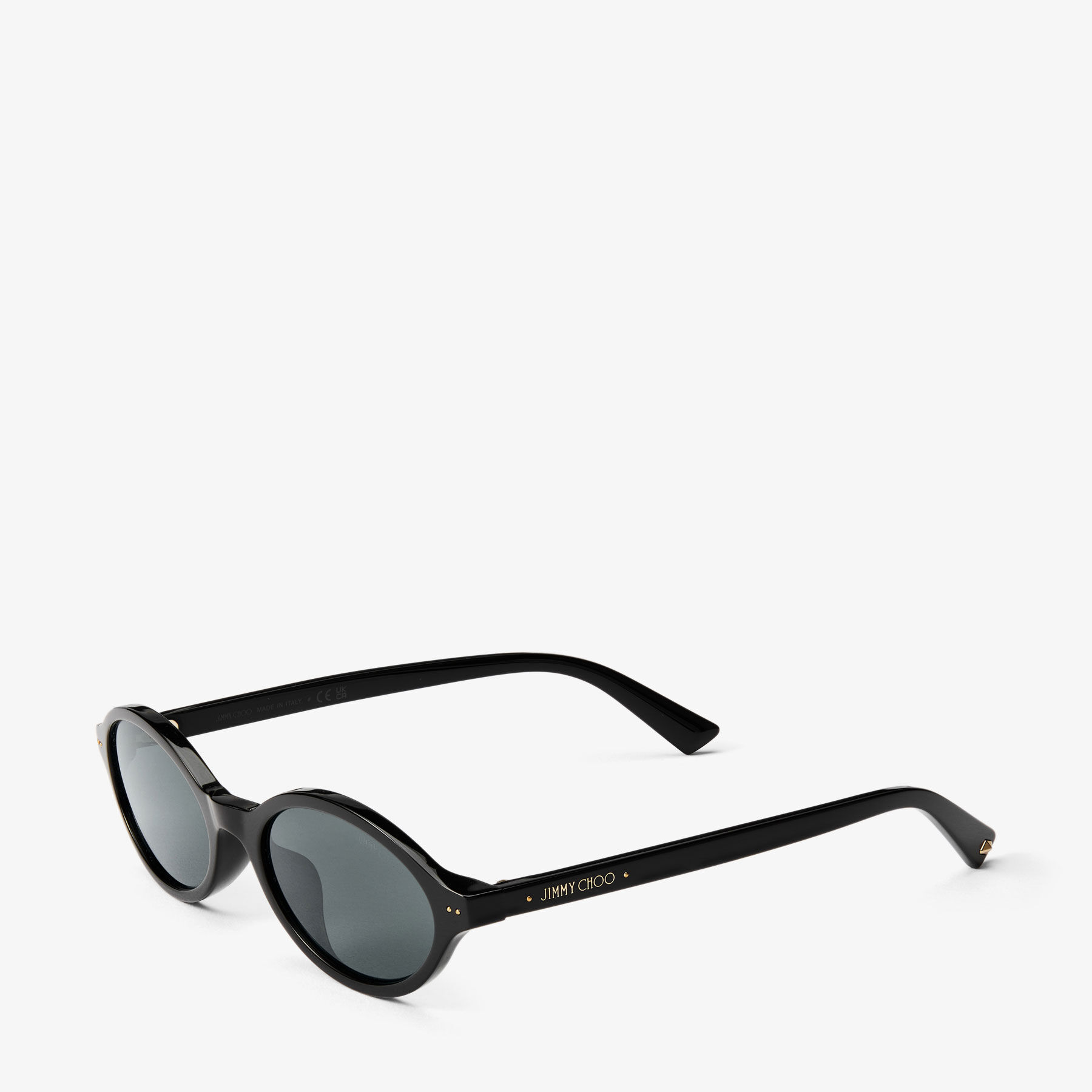 Brand New JIMMY CHOO MORRIS/S Black Sunglasses with Case and lens cloth Marais | Black and Grey Oval Acetate Sunglasses | JIMMY CHOO main image 2