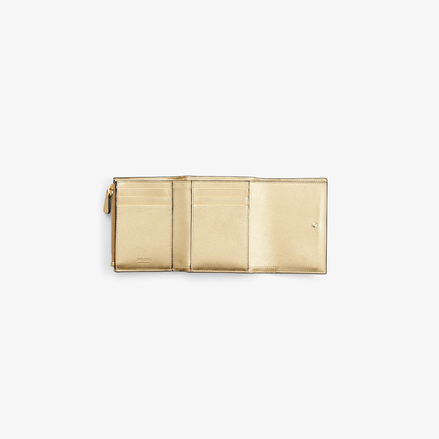Marinda|Gold Metallic Nappa Leather SLG| JIMMY CHOO