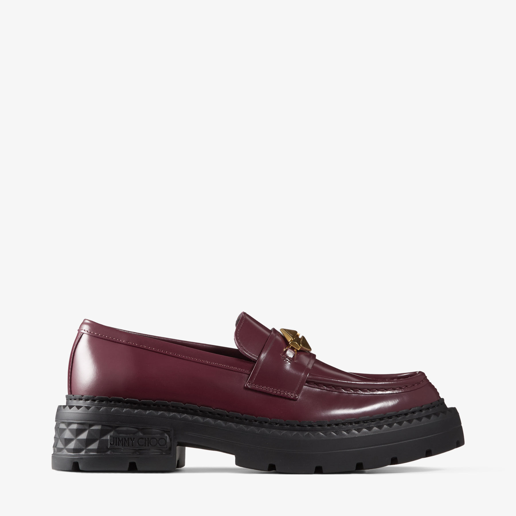 Marlow Diamond/F | Garnet Calf Leather Flats | JIMMY CHOO AU