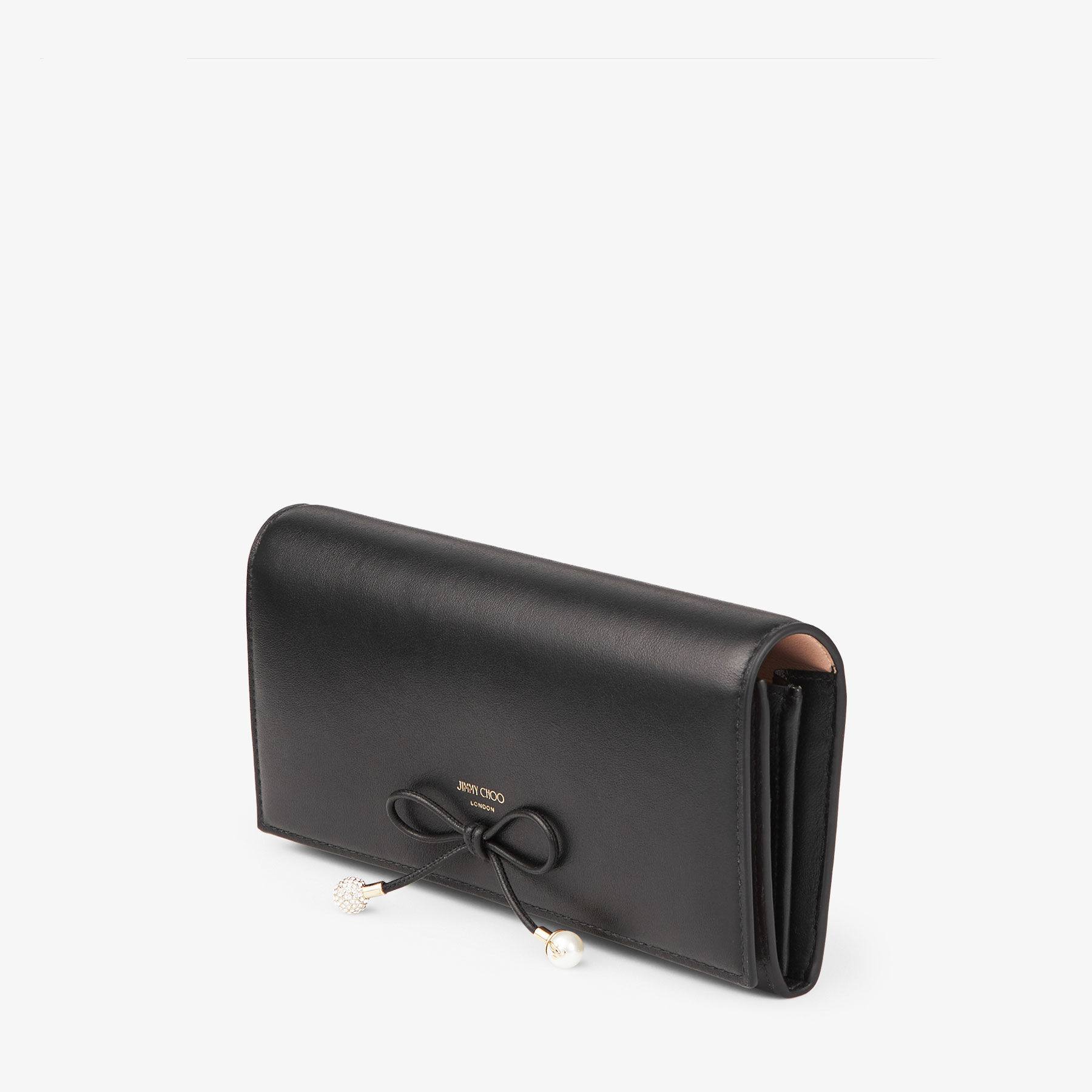 Martina|Black/Macaron/Light Gold Calf Leather SLG| JIMMY CHOO