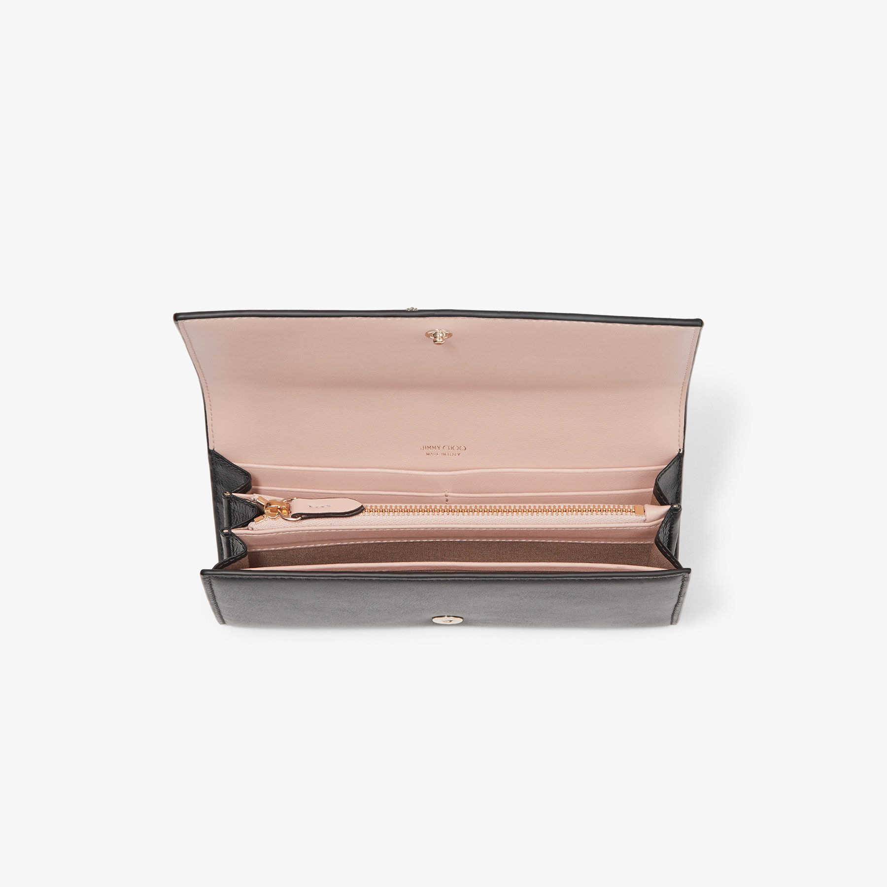 JIMMY CHOO マルティナ Black/Macaron レザー・ウォレット Marinda|Black/Macaron/Light Gold Calf Leather SLG| JIMMY CHOO