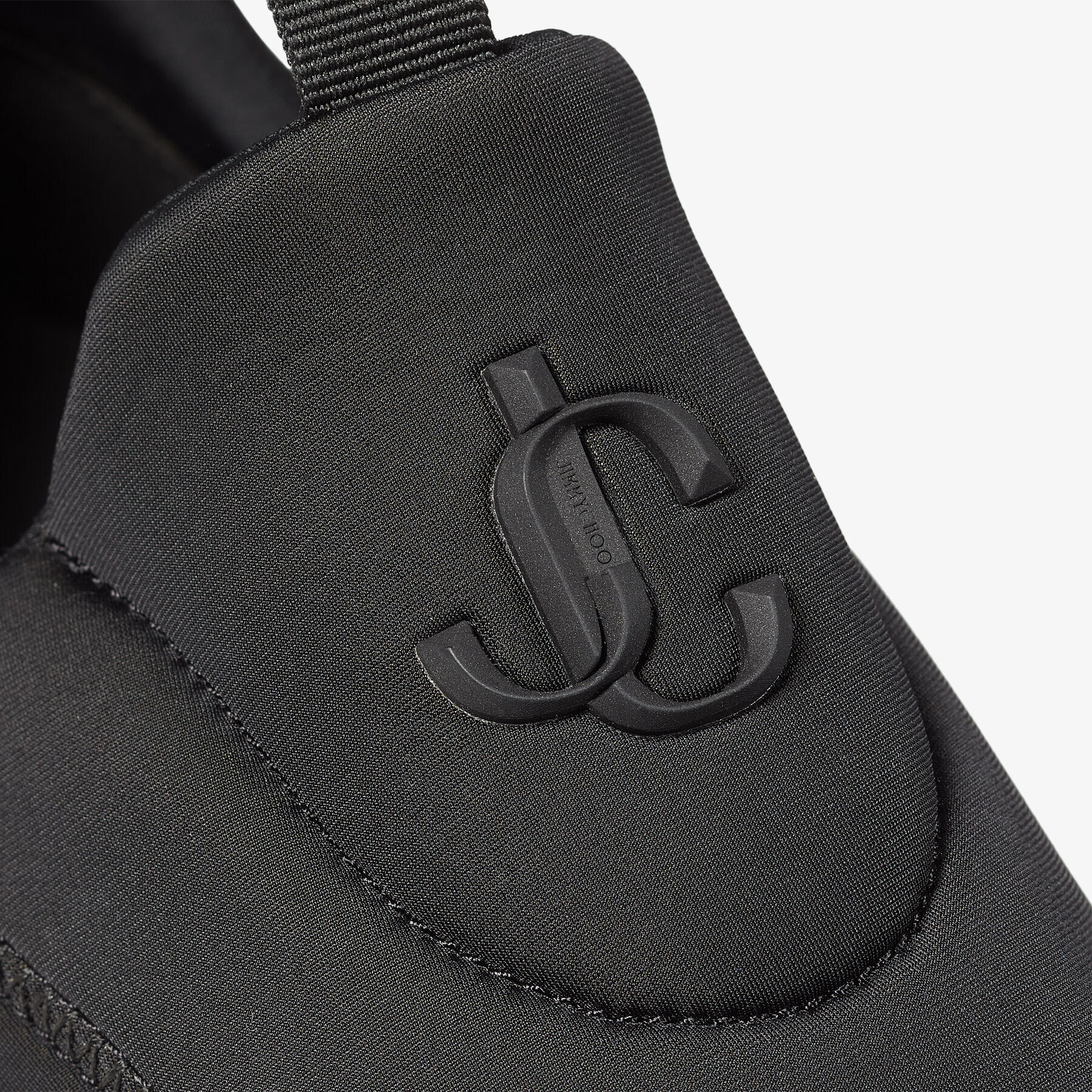 スニーカー JIMMY CHIOO MEMPHIS LACE UP MEN NEOPRENE+LEATHER MIX Black Neoprene and Leather Low Top Trainers | MEMPHIS LACE