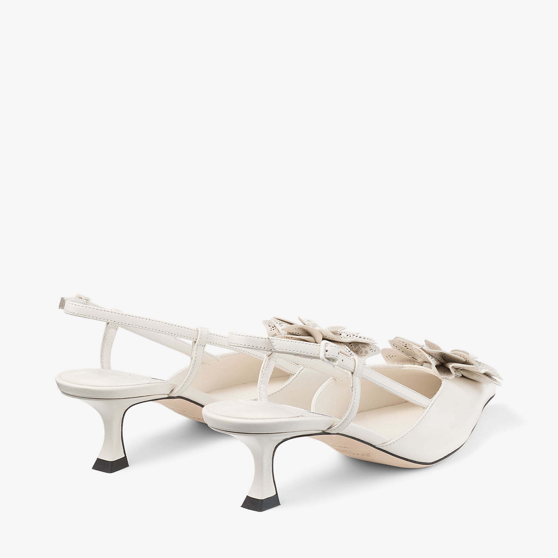Mimmi Sling Back 50 | Latte Shiny Nappa Leather Slingbacks with