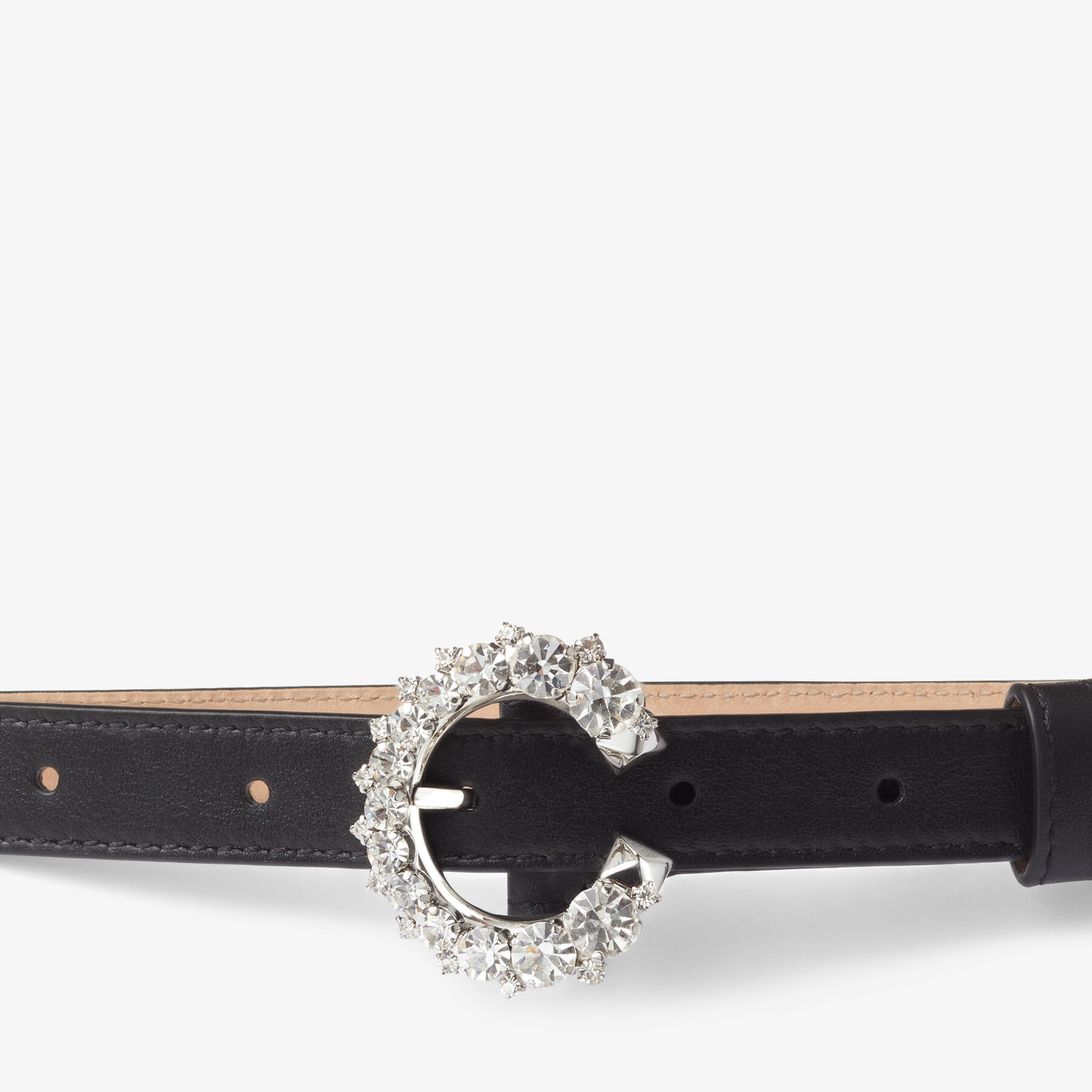 MINI MADELINE BELT | Black Smooth Calf Leather Belt with