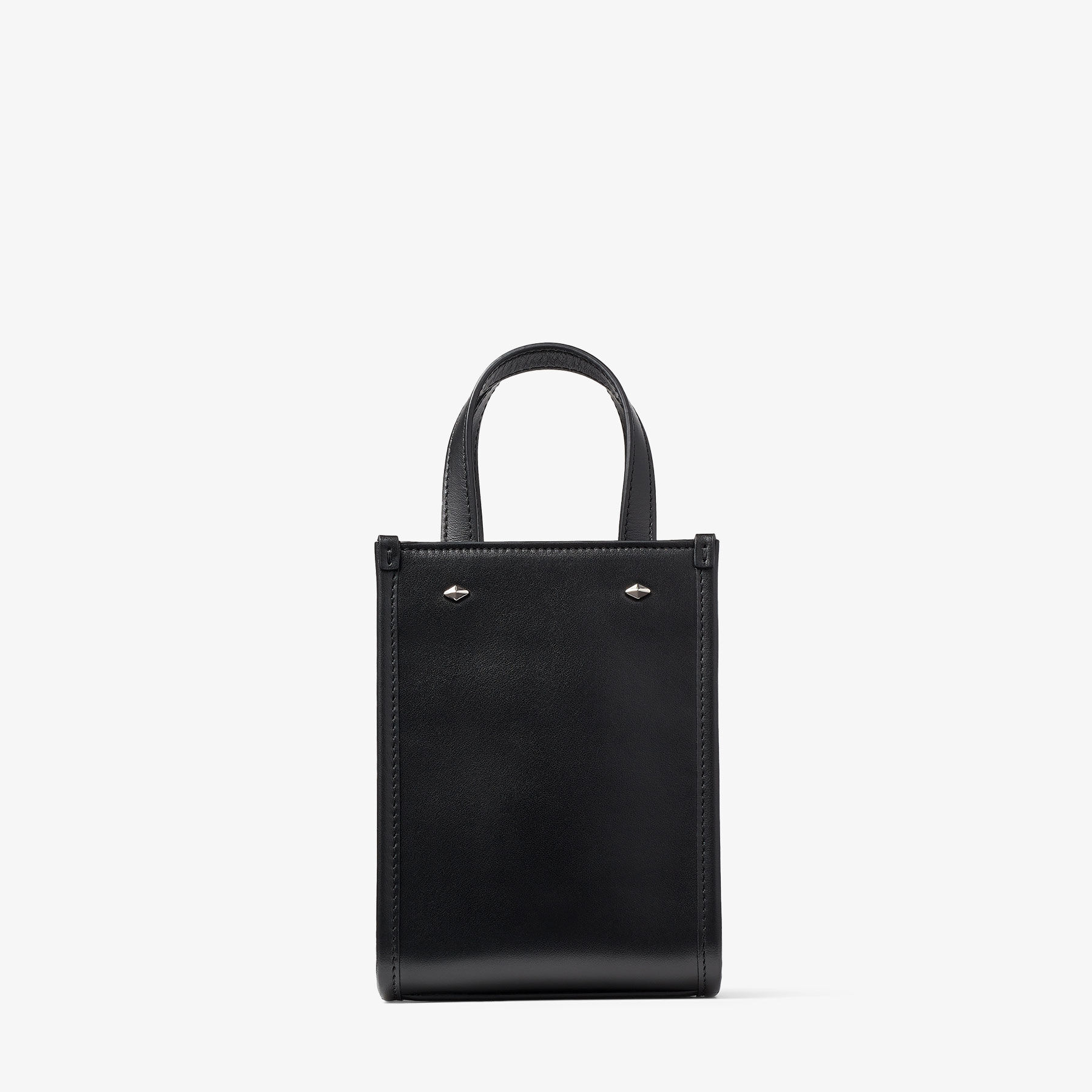 MINI N/S TOTE | Black Leather Mini Tote Bag | Summer