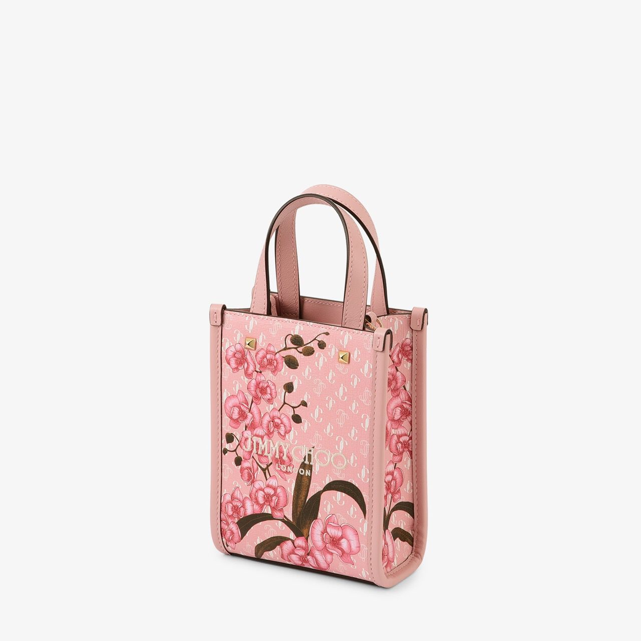 Mini N/S Tote | Pink Mini Tote Bag with Jimmy Choo Floral