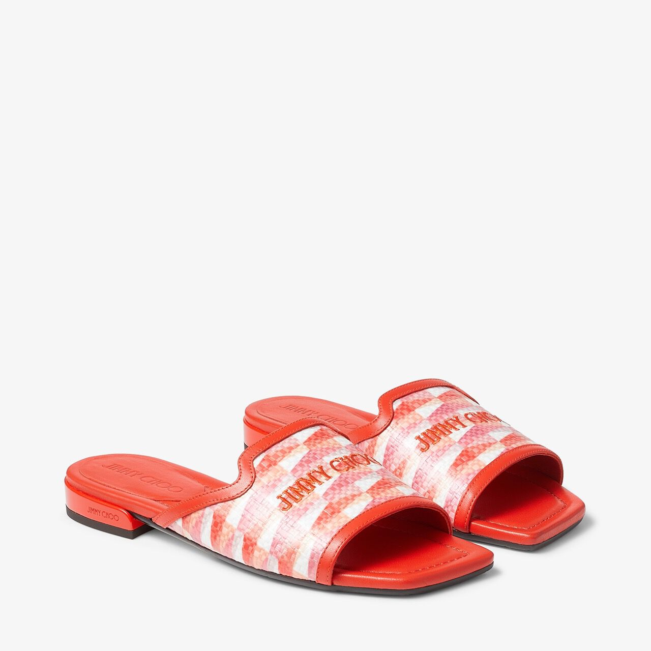 Nako Flat | Paprika Nappa Leather Flats | JIMMY CHOO