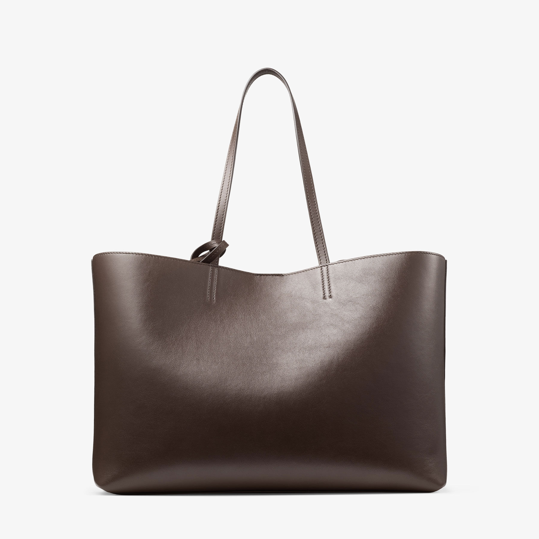 Nine2Five East-West | Chocolate Smooth Calf Leather Tote Handbag