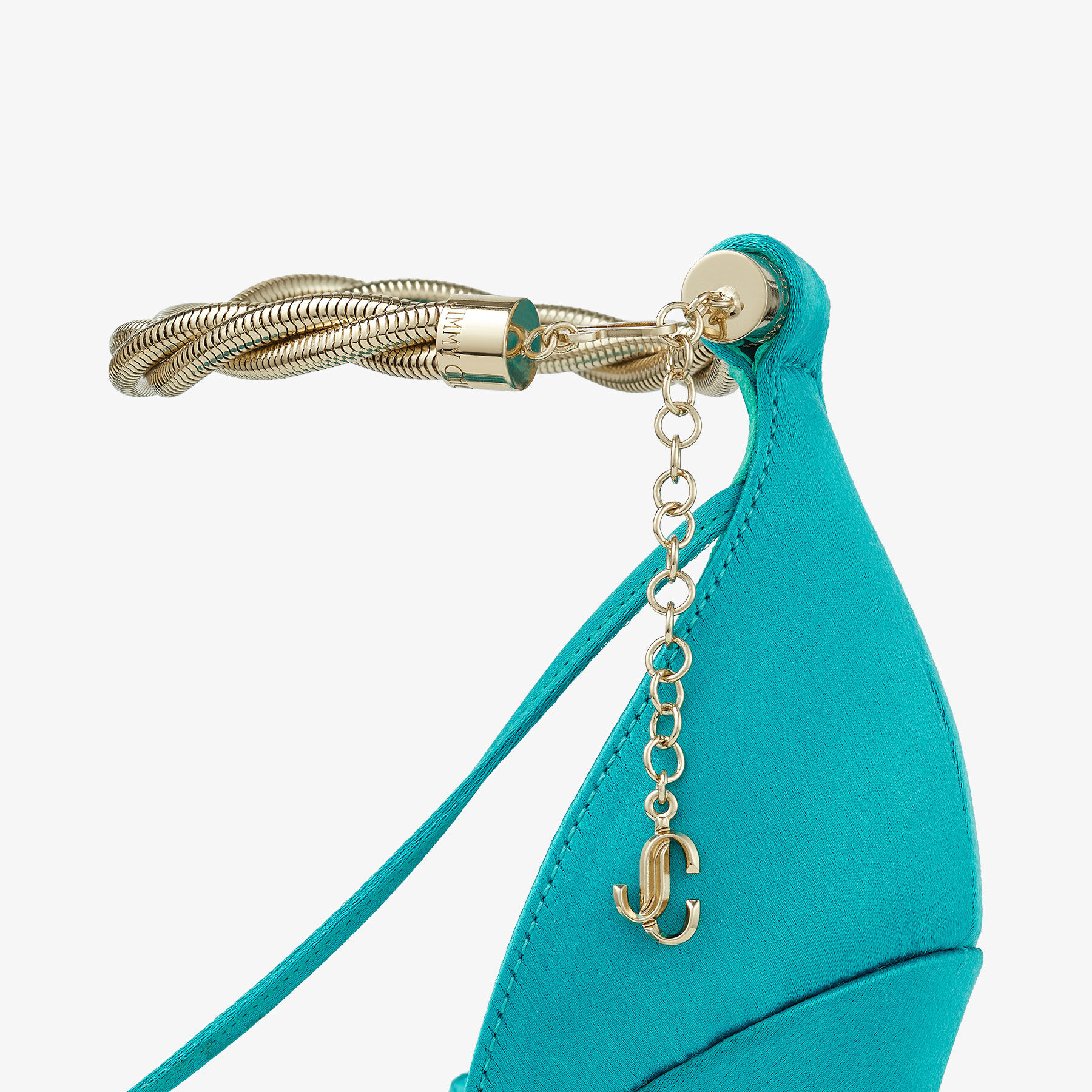 Malibu Satin Sandals with Gold Chains | ORIANA 110 | Summer