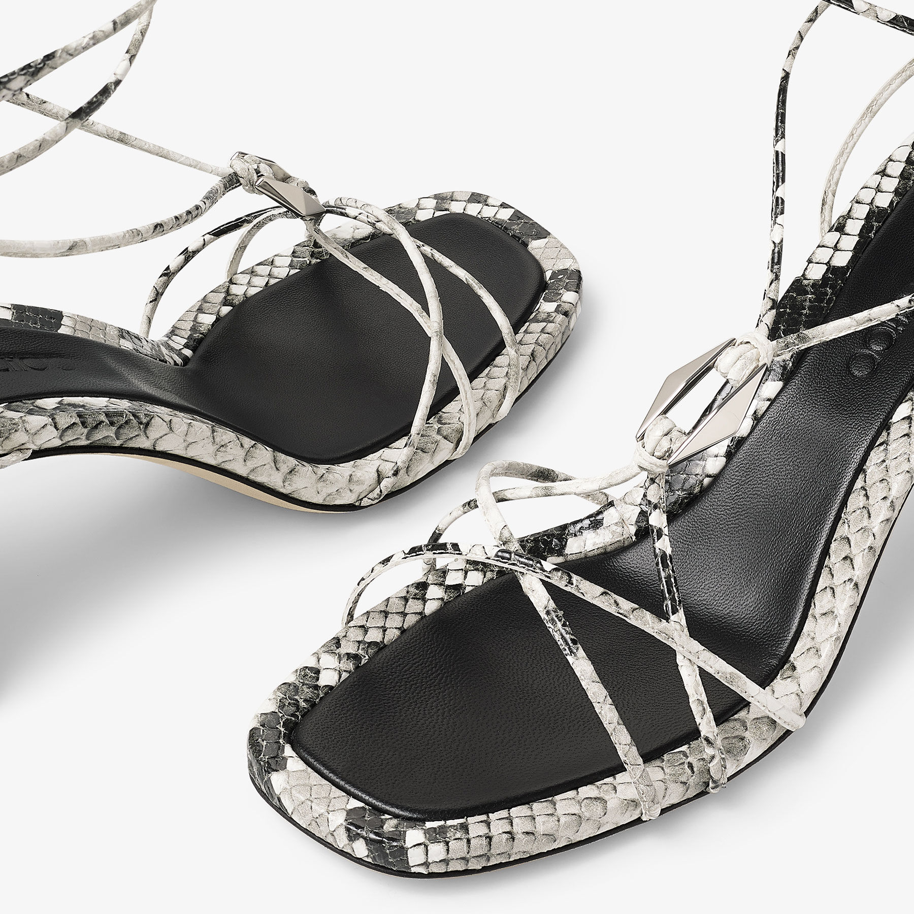 送料込/関税込■Jimmy Choo■Onyxia 70 レザーサンダル Onyxia 70|Black/Gold Nappa Leather Sandals| JIMMY CHOO