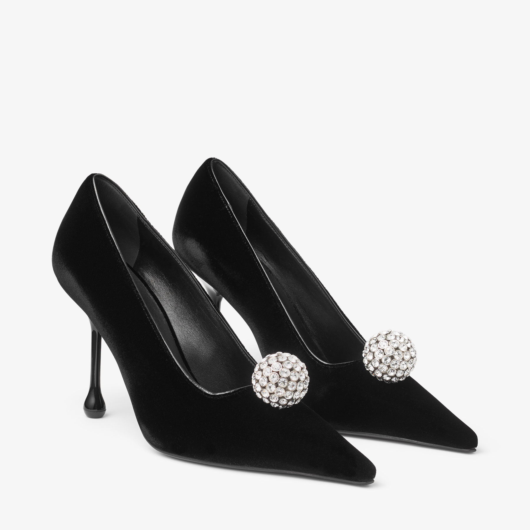 【送料&関税込】Jimmy Choo Black Velvet Orb Pumps Orb Pump 50 | Black Velvet Pumps | JIMMY CHOO