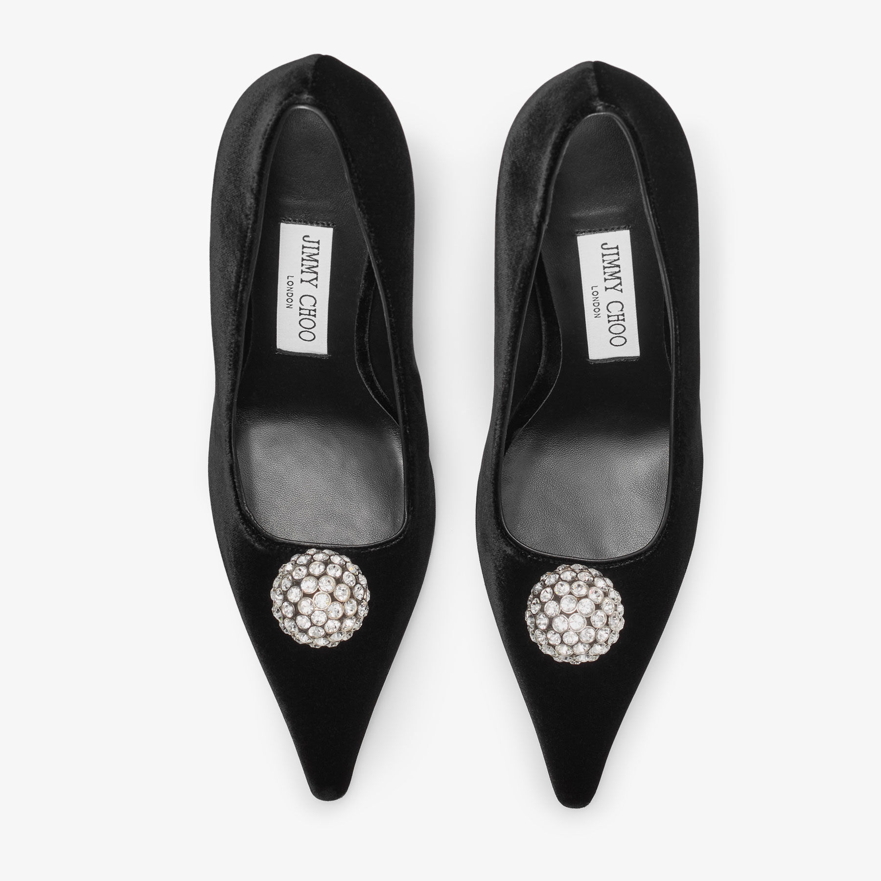 【送料&関税込】Jimmy Choo Black Velvet Orb Pumps Orb Pump 50 | Black Velvet Pumps | JIMMY CHOO