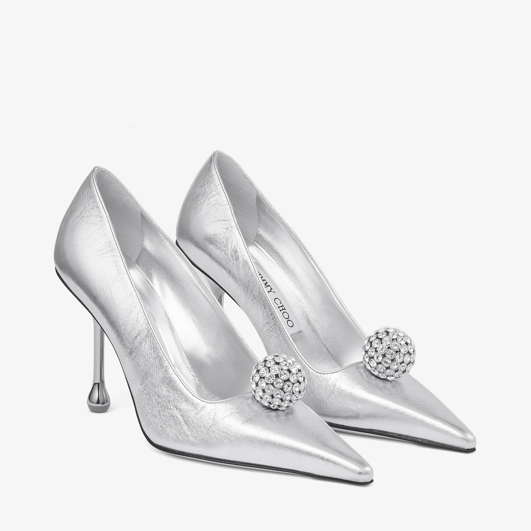 第一ネット Orb Pump 50 | Silver Metallic Leather Pumps | JIMMY CHOO 青年漫画