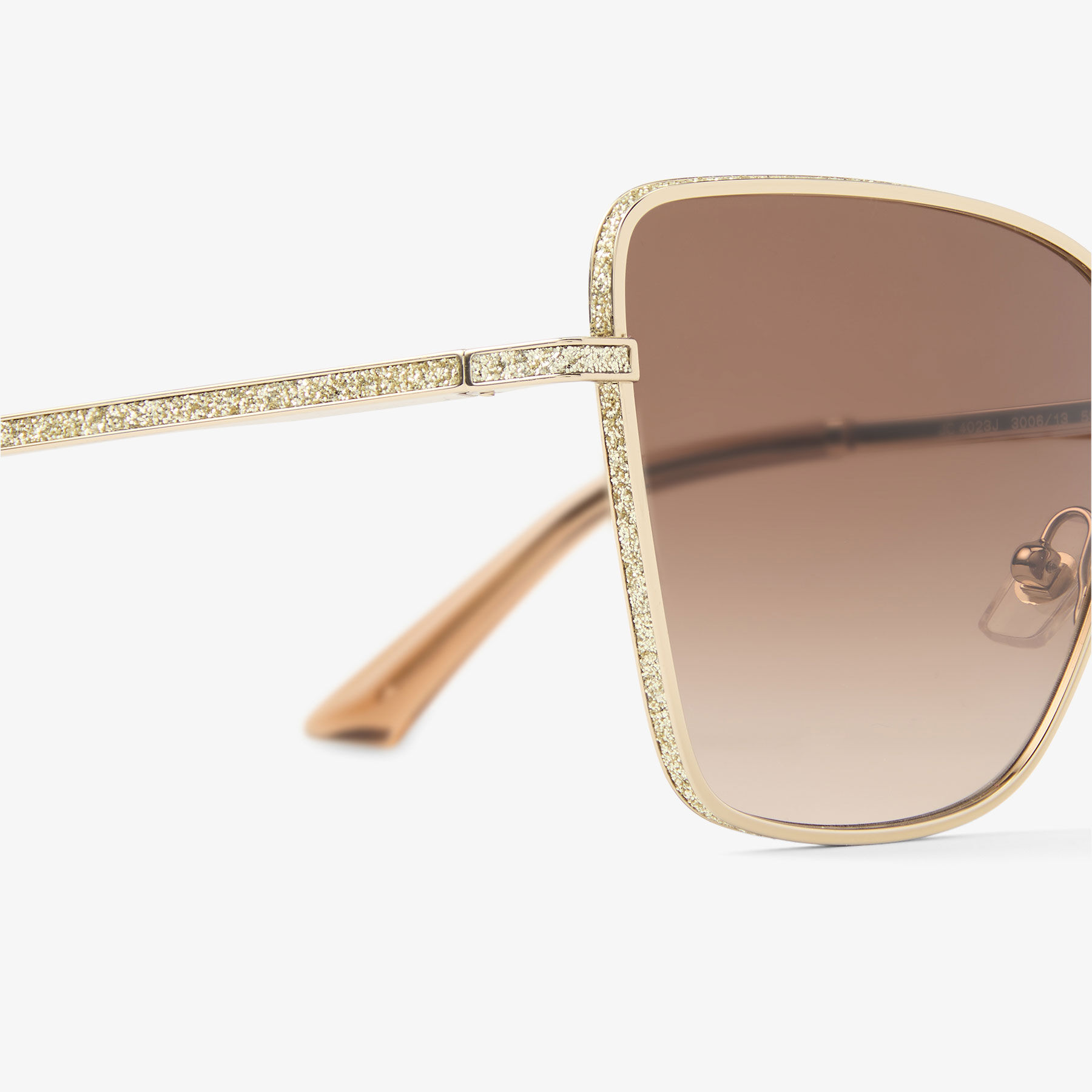 Orli | Pale Gold Square Sunglasses | JIMMY CHOO