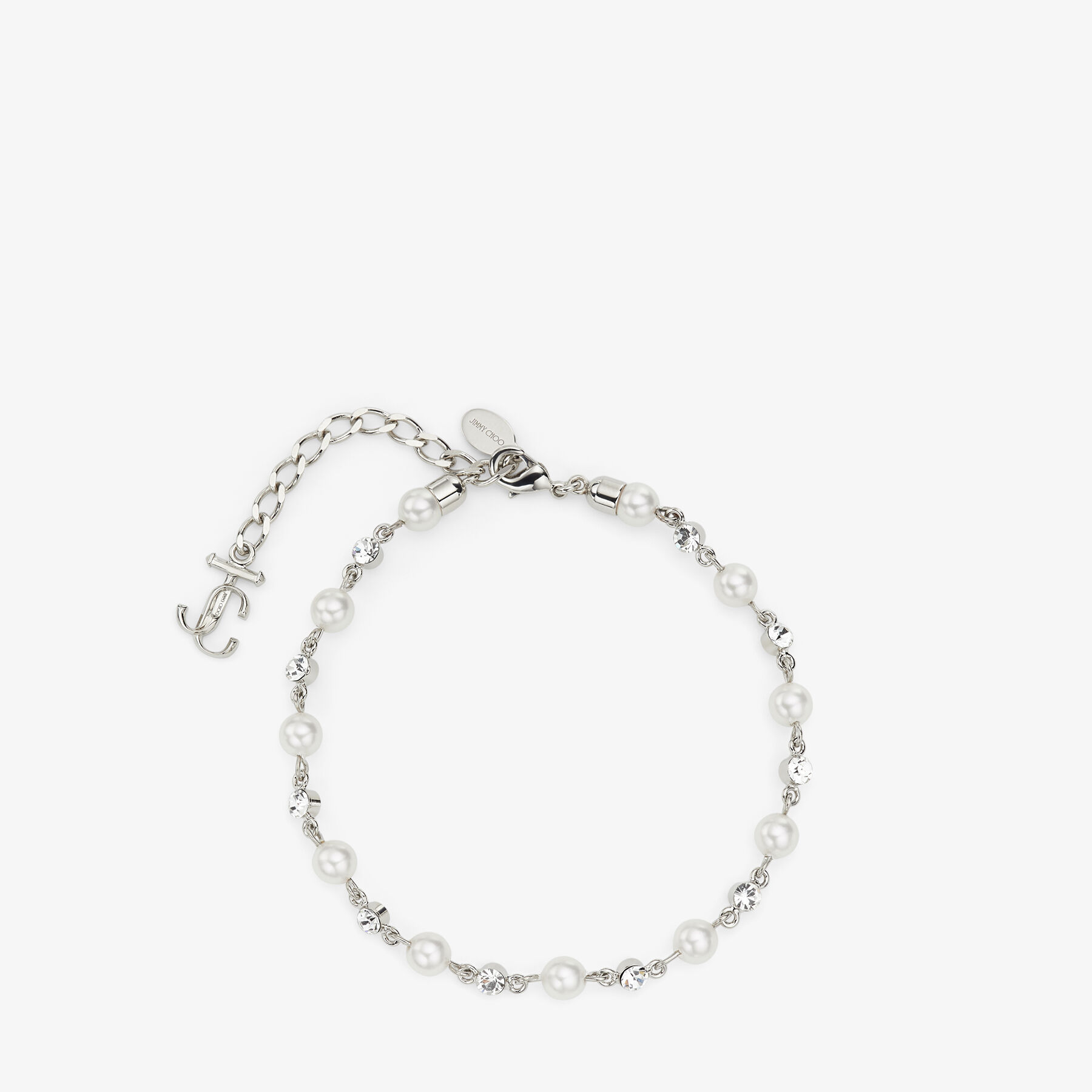珍珠、星星和JC 字母饰银色金属脚链| JC Star Anklet | 首饰系列